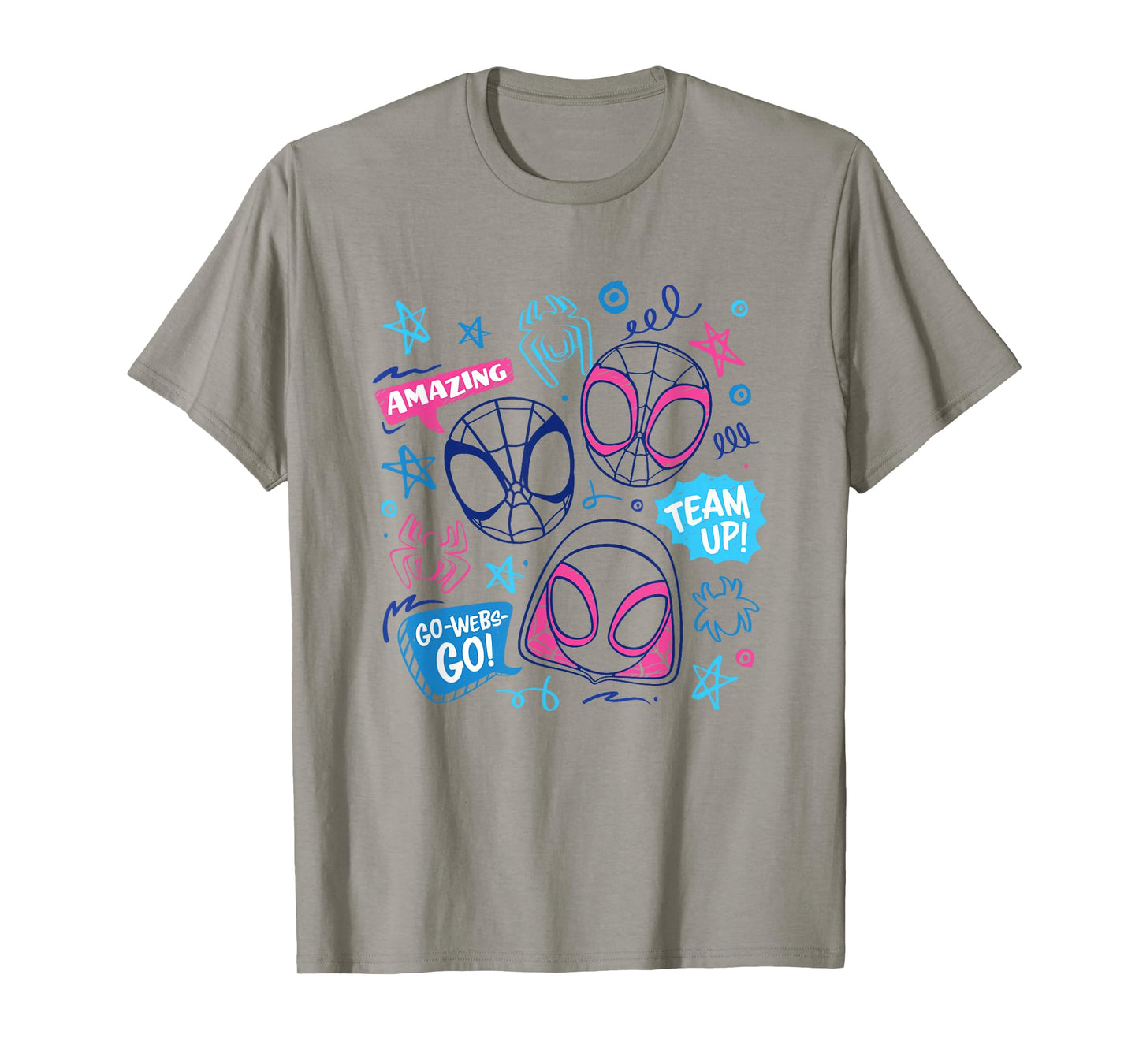 Marvel Spidey And His Amazing Friends Amazing Team Doodles T-Shirt