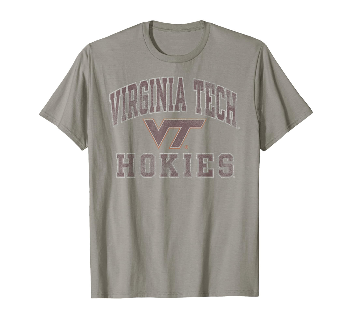 Virginia Tech Hokies Vintage Worn Gray Officially Licensed T-Shirt