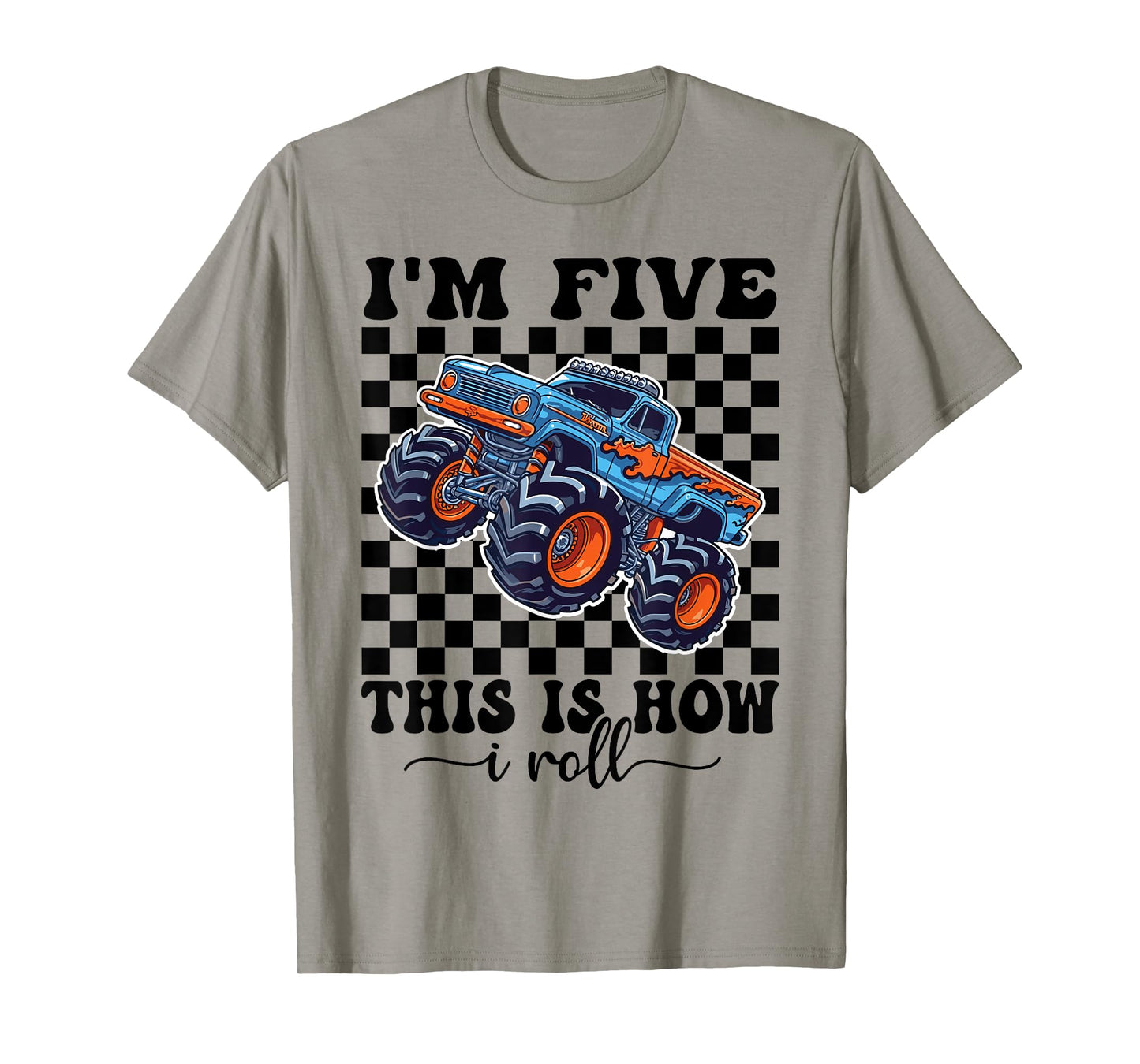 5th Birthday Monster Truck 5 Year Old Boys Monster Truck T-Shirt