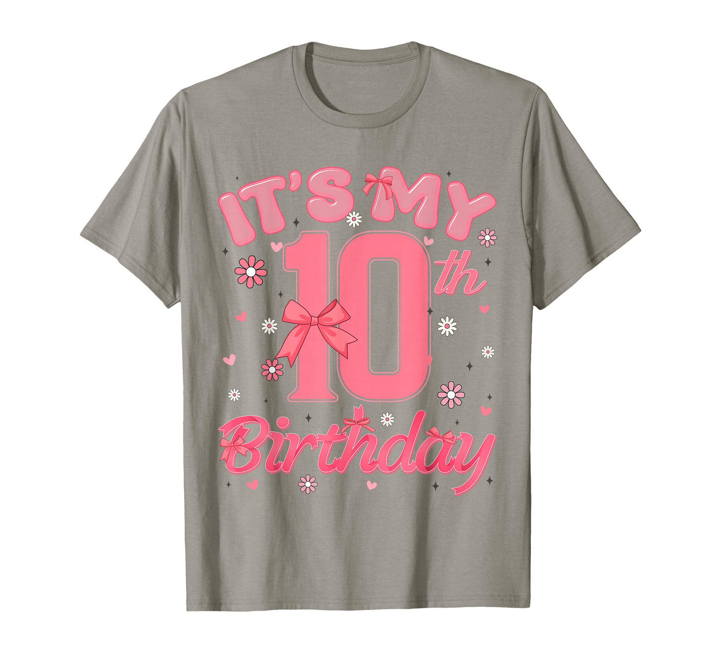 Its My 10th Birthday Girl Coquette 10 Year Olds Gifts Tee T-Shirt