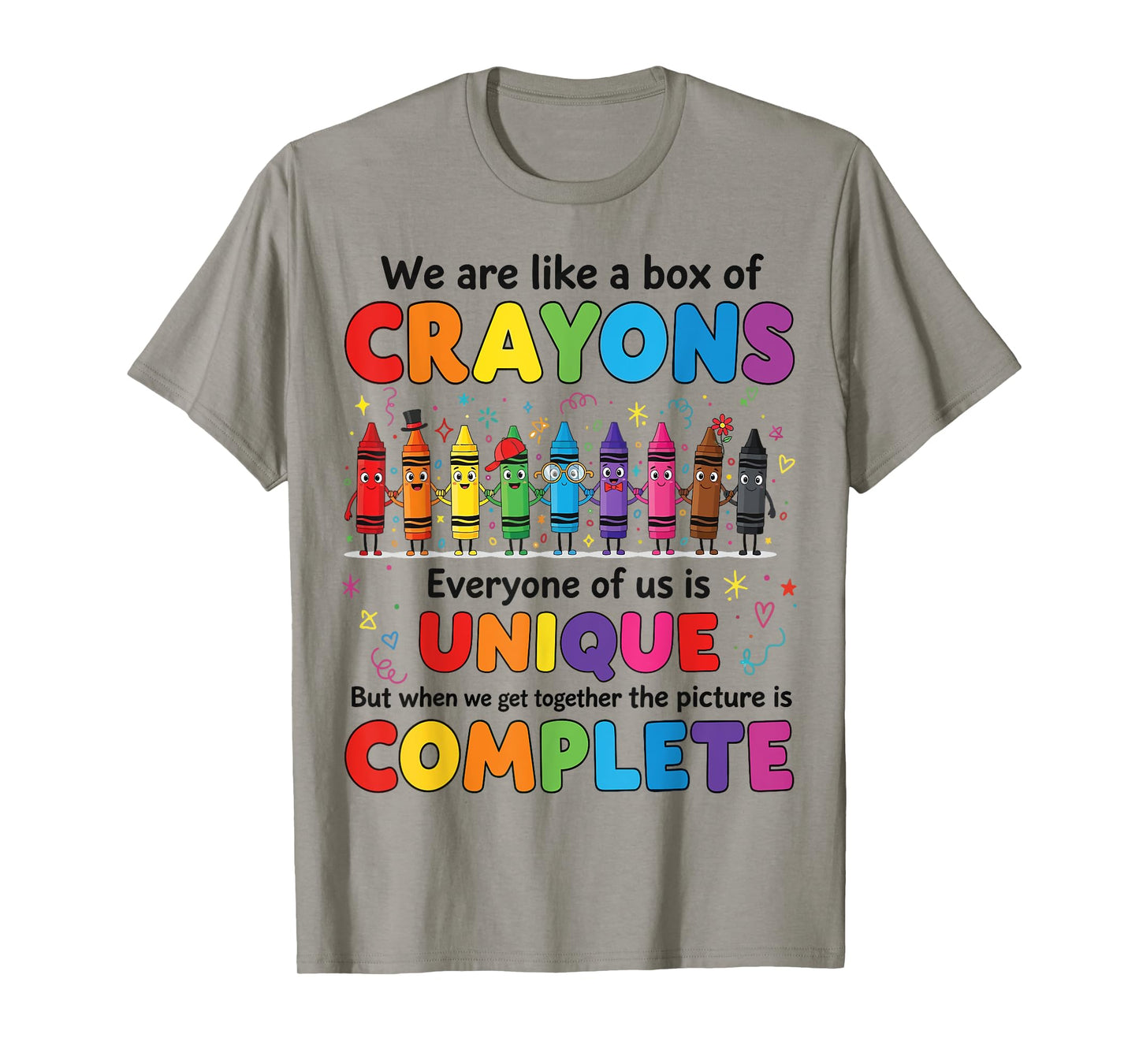 Teacher We are Like a Box of Crayons Funny Back to School T-Shirt