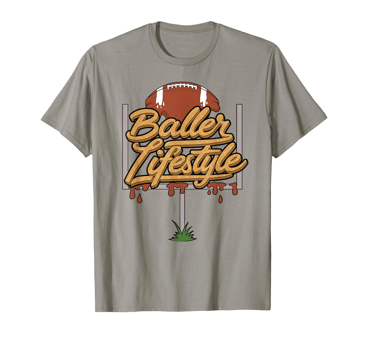 Baller Lifestyle Football Touchdown Season Game Day T-Shirt