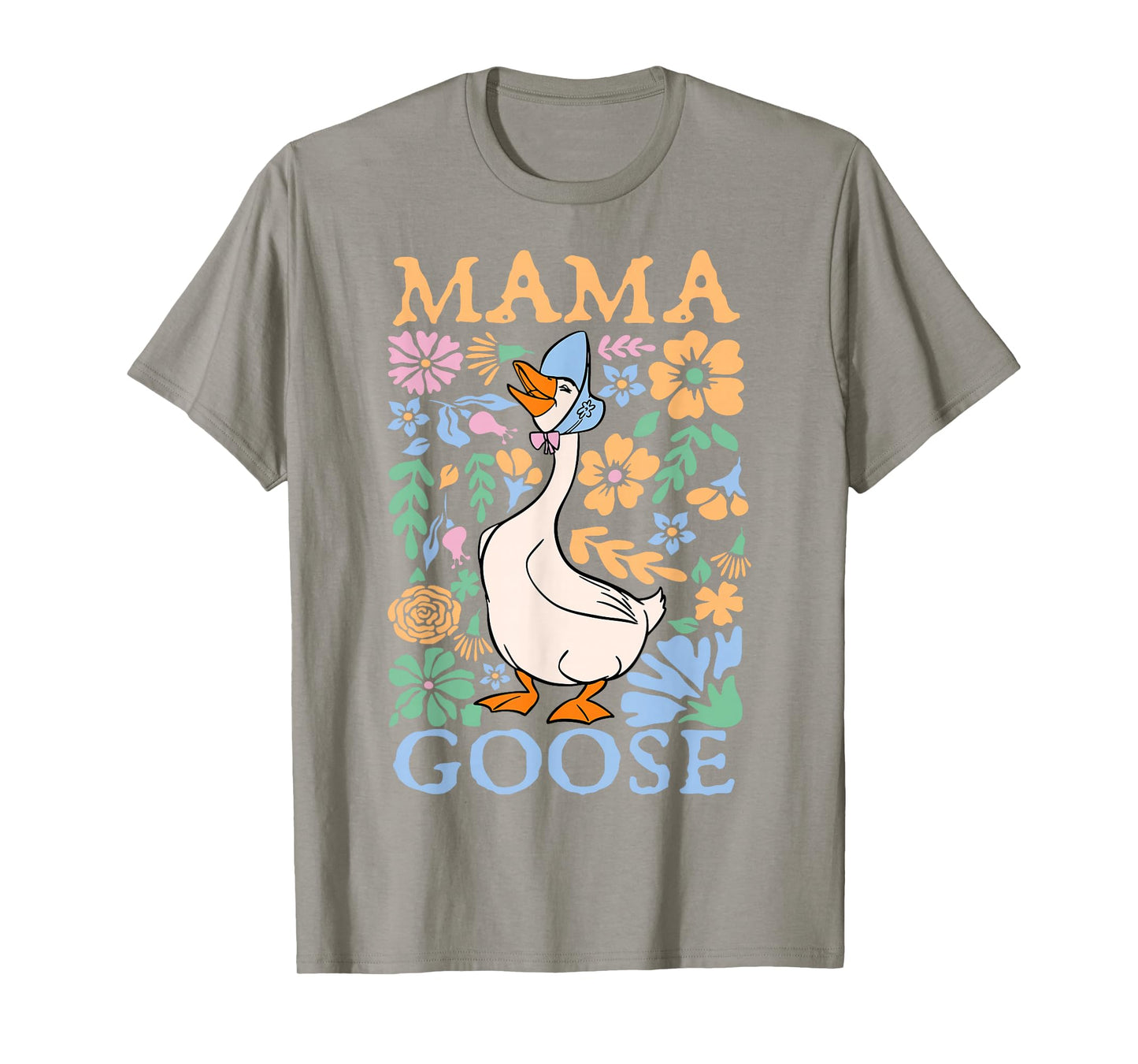Cute Floral Mama Goose Coquette Mother's Day Silly Goose T-Shirt