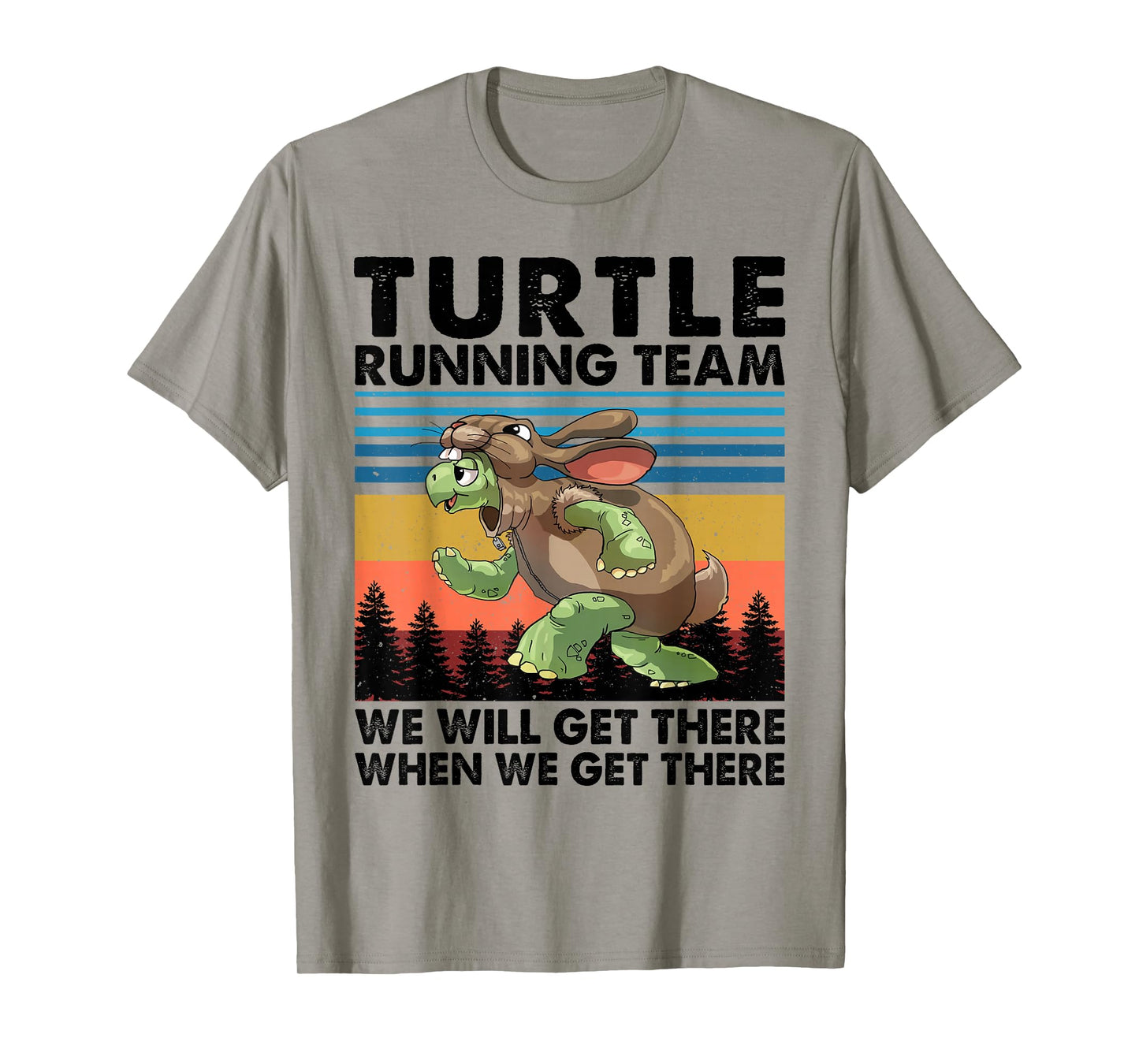 Turtle and Rabbit Running Team Running Marathon Day T-Shirt