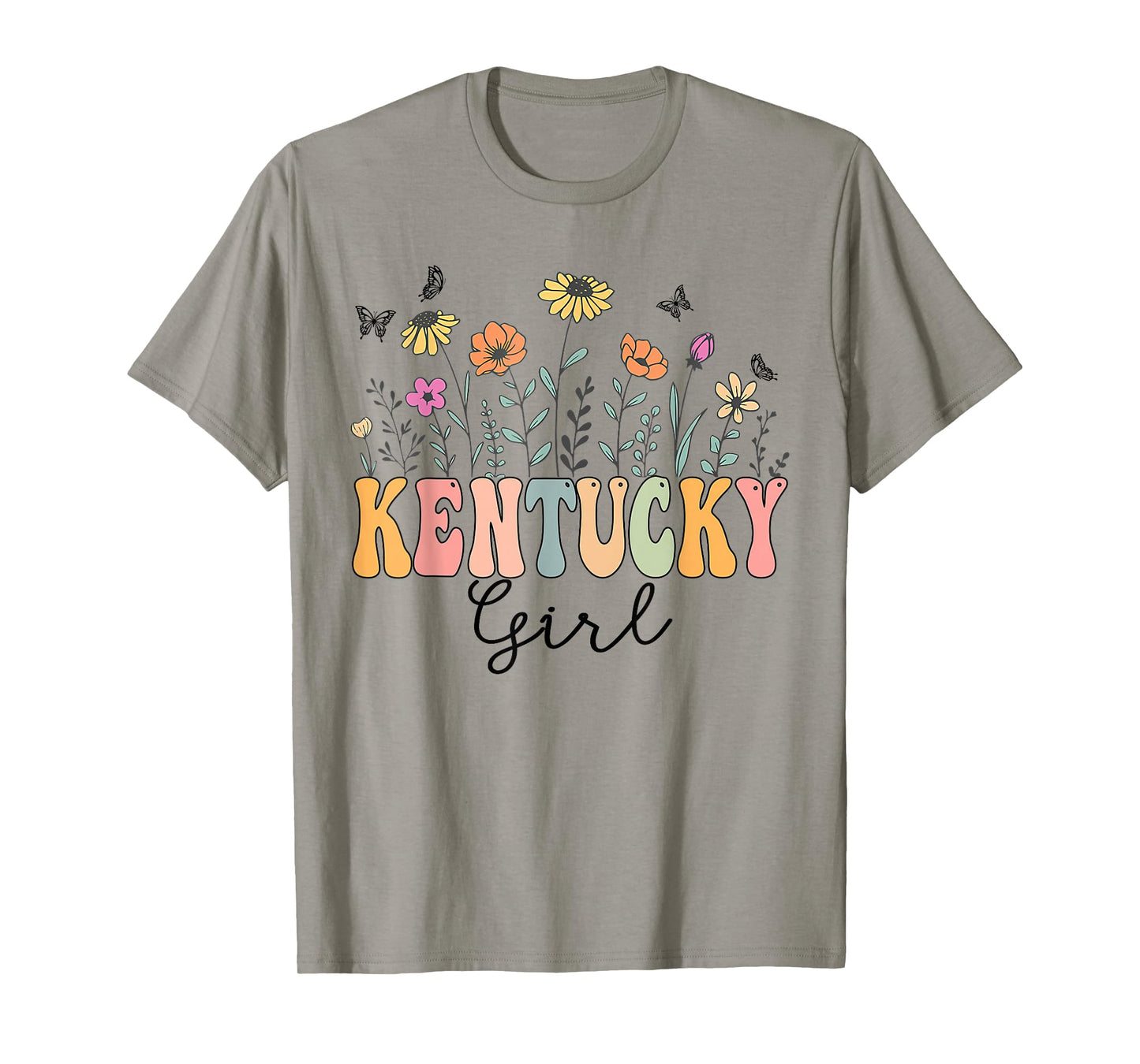 Kentucky Girl Wildflower Groovy Kentucky Lover T-Shirt