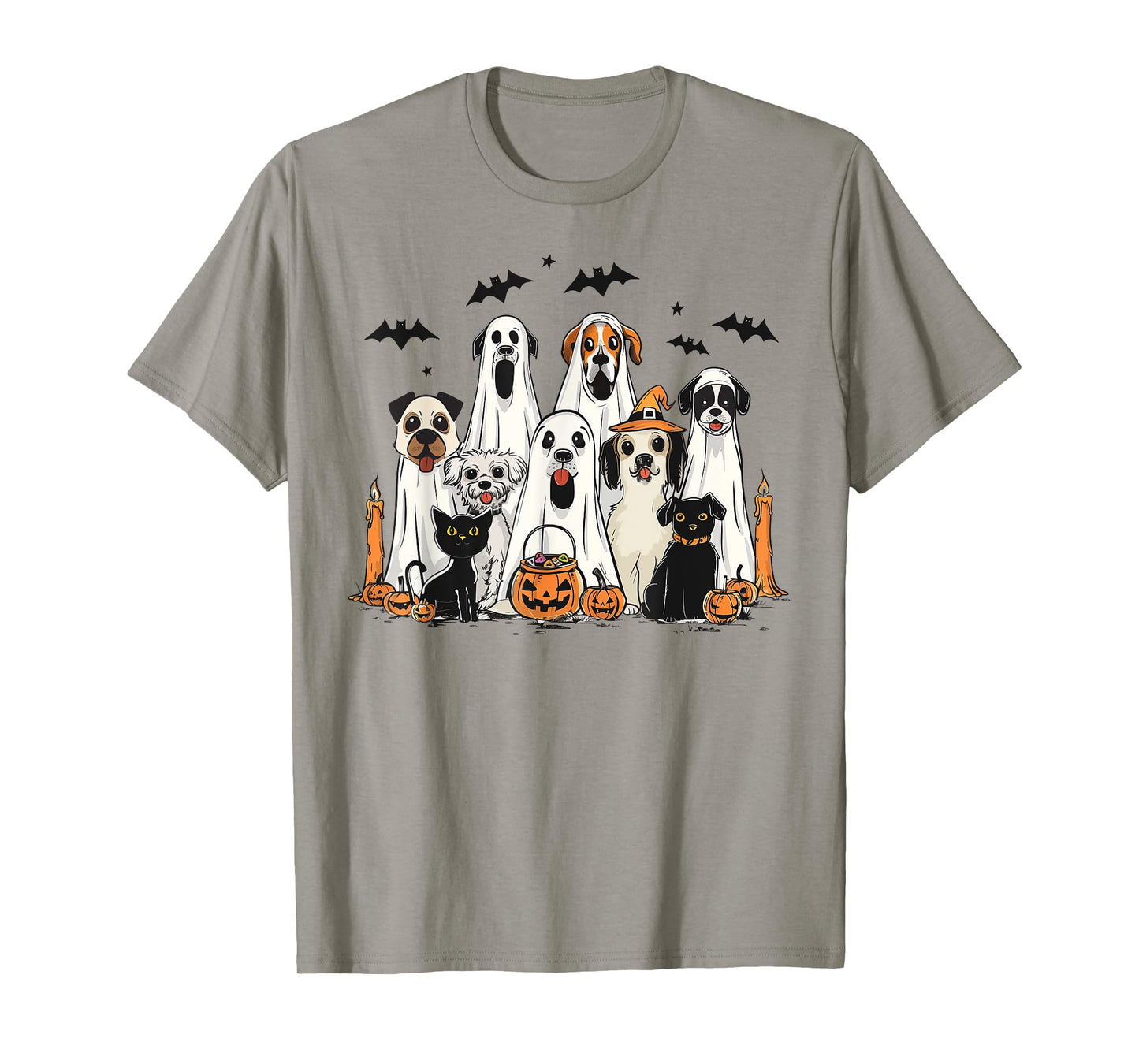 Dog Ghost Cute Dog Dressed As Ghost Funny Halloween Dog T-Shirt