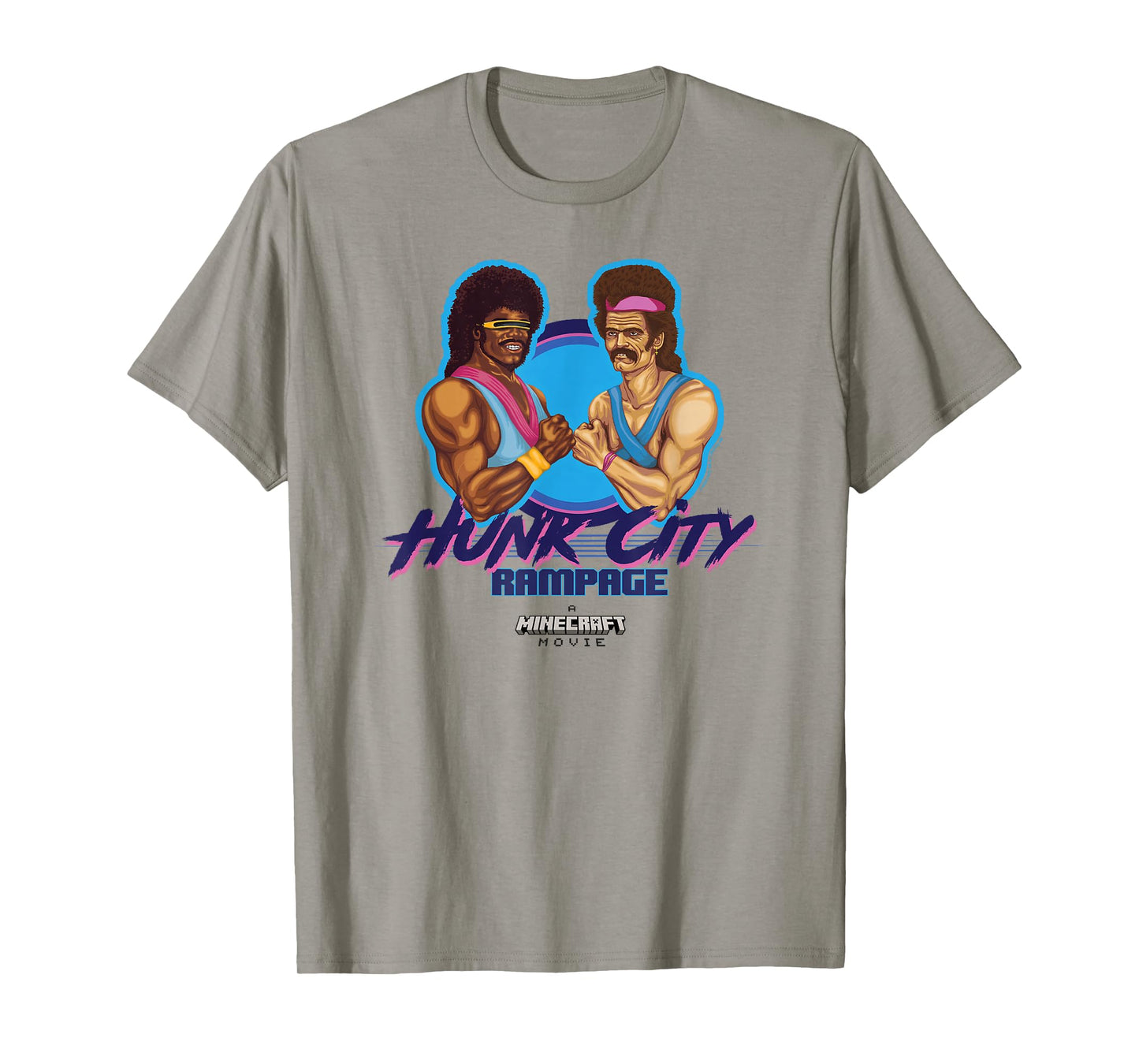 A Minecraft Movie Hunk City Rampage Powerful 90's Logo T-Shirt
