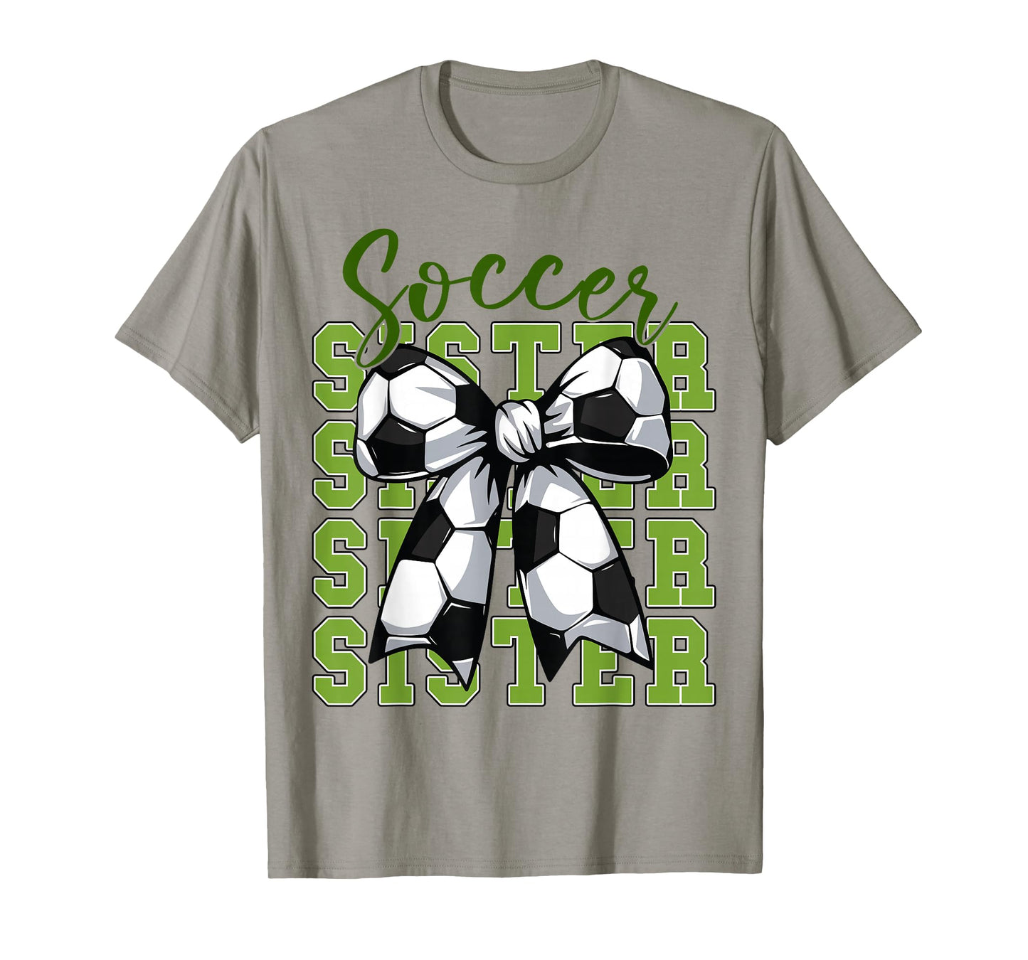 Youth Girl Soccer Sister Coquette Bow Soccer Cute Teen Girl T-Shirt