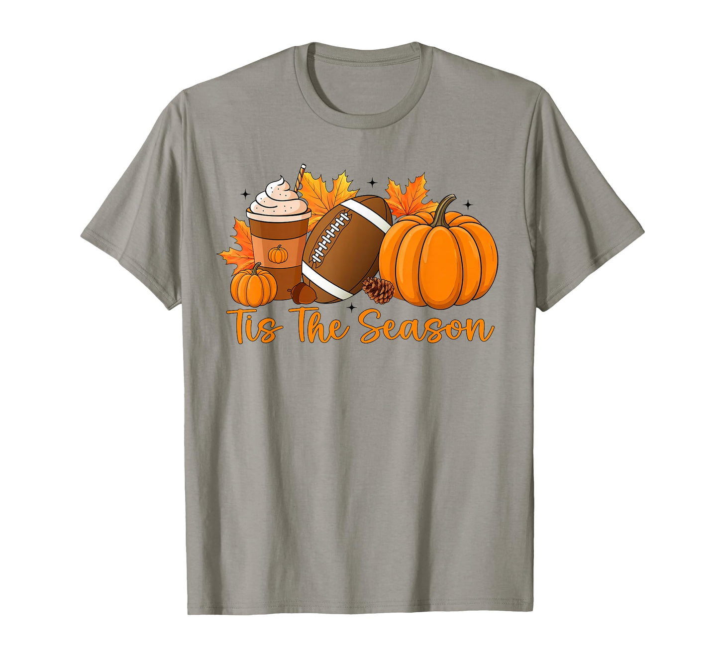 Tis The Season Pumpkin Football Season Autumn Thanksgiving T-Shirt