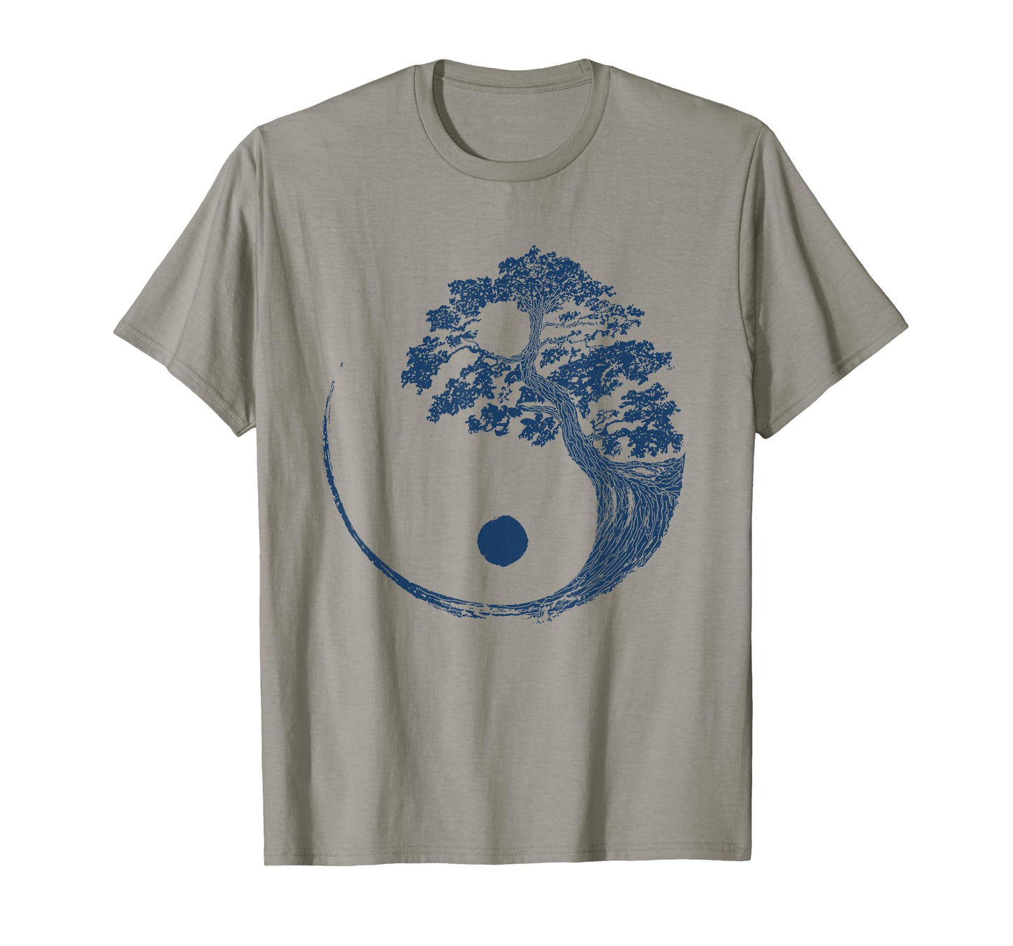 Yin Yang Blue Bonsai Tree Japanese Buddhist Zen Gift T-Shirt