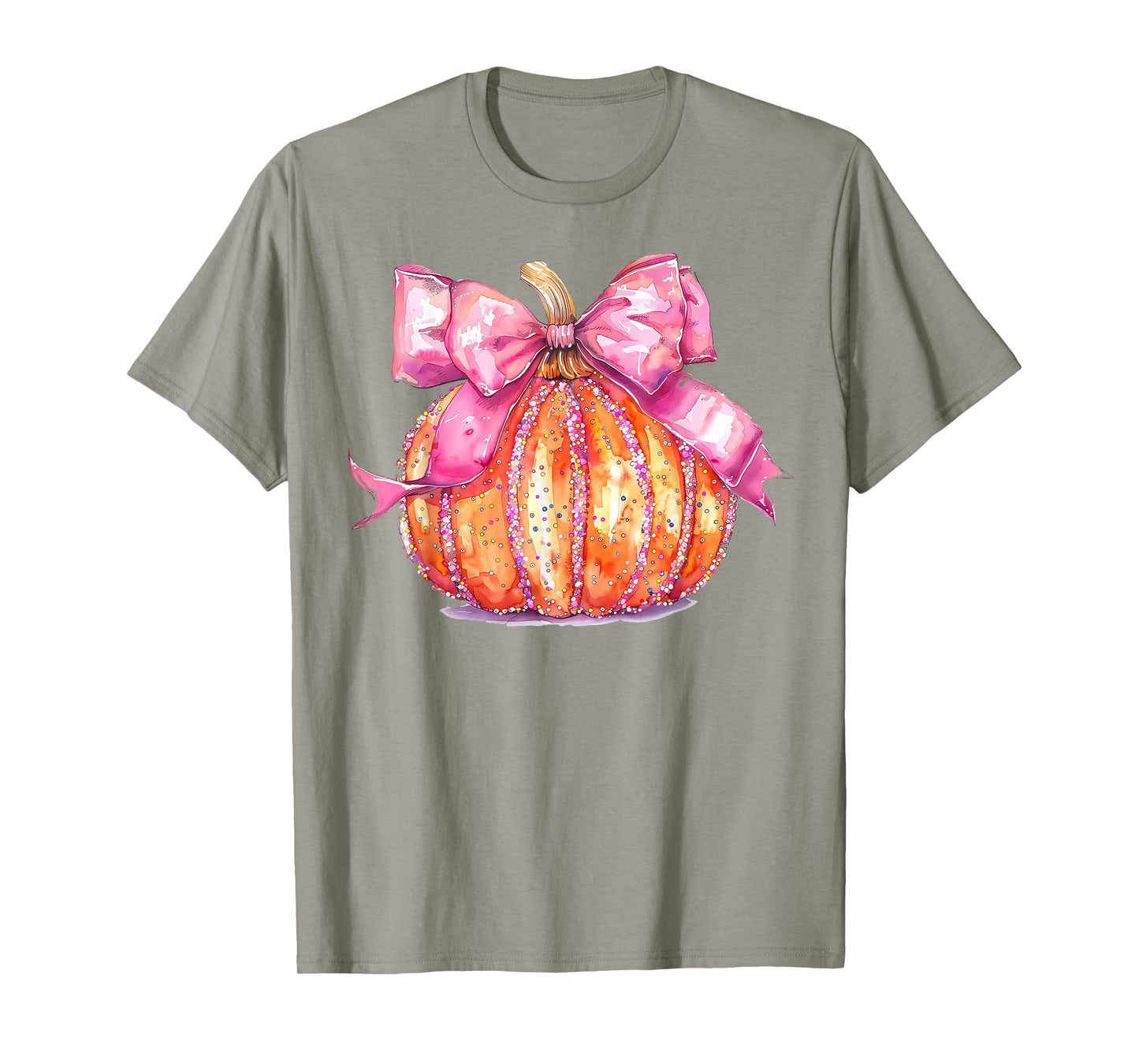 Coquette Pumpkin Bow Disco Ball Cute Girly Halloween Costume T-Shirt
