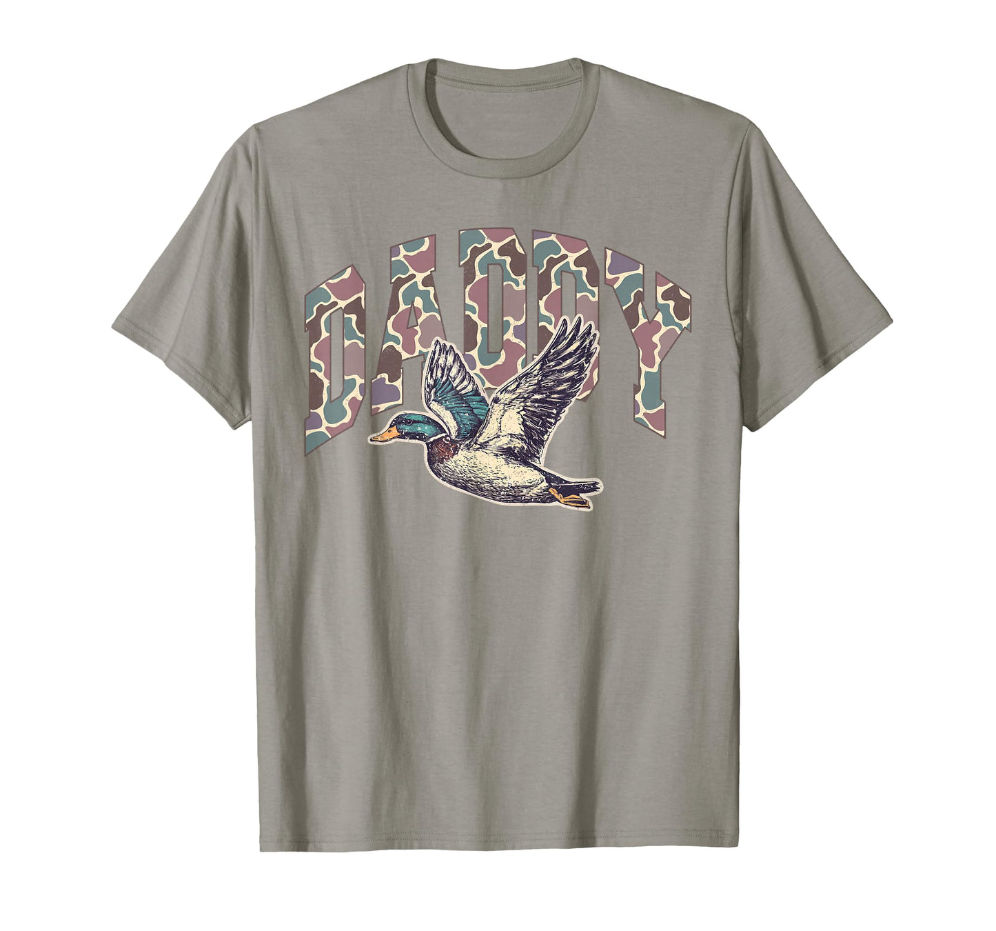 Mallard Duck Hunting Dad Retro Camouflage Daddy Father's Day T-Shirt