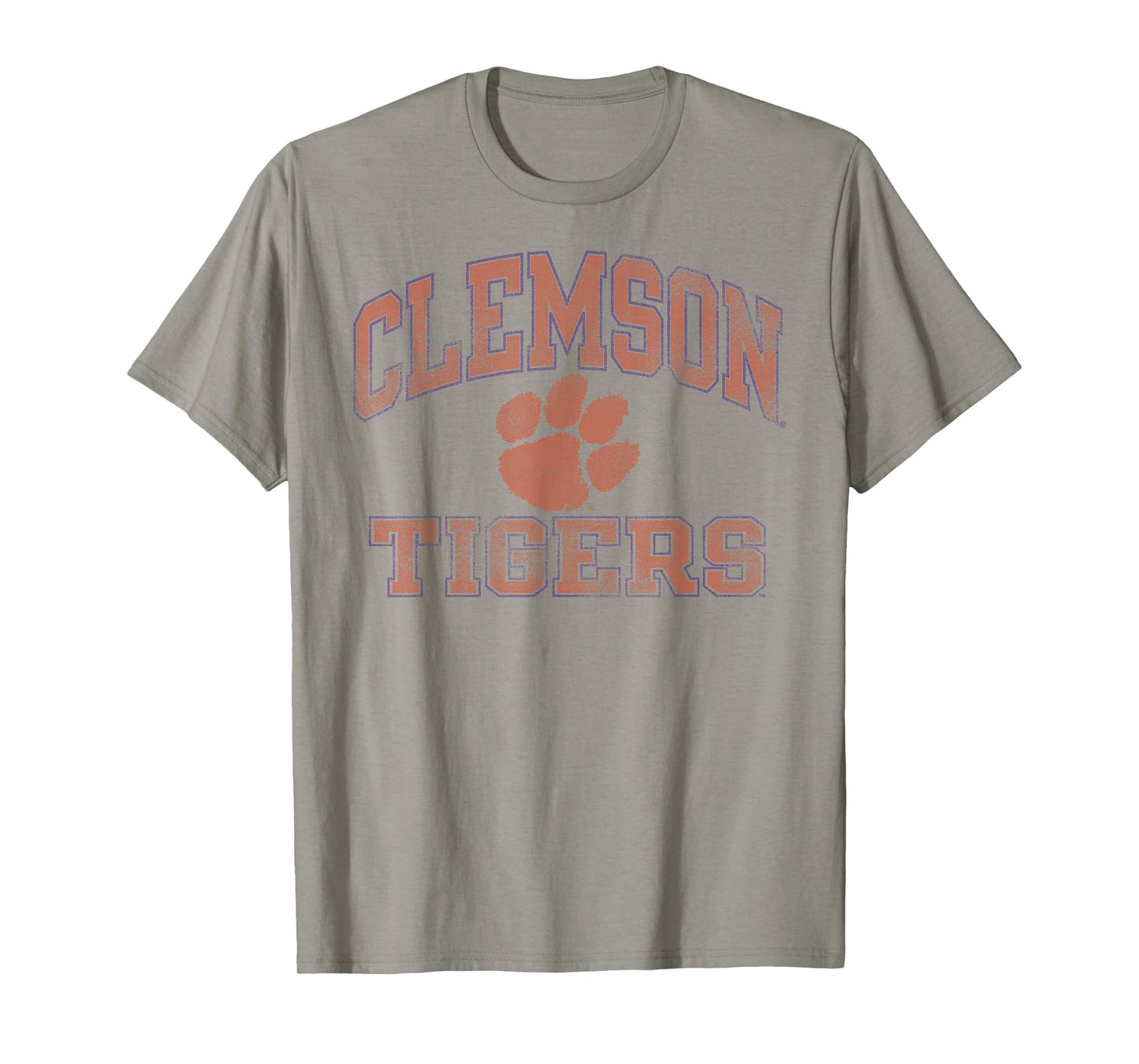 Clemson Tigers Vintage Worn Gray Officially Licensed T-Shirt