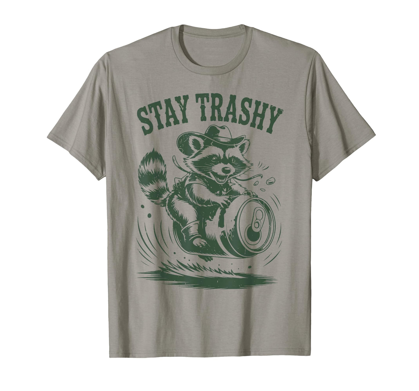 Stay Trashy Funny Raccoon Cowboy Men Women Panda Toddler Boy T-Shirt
