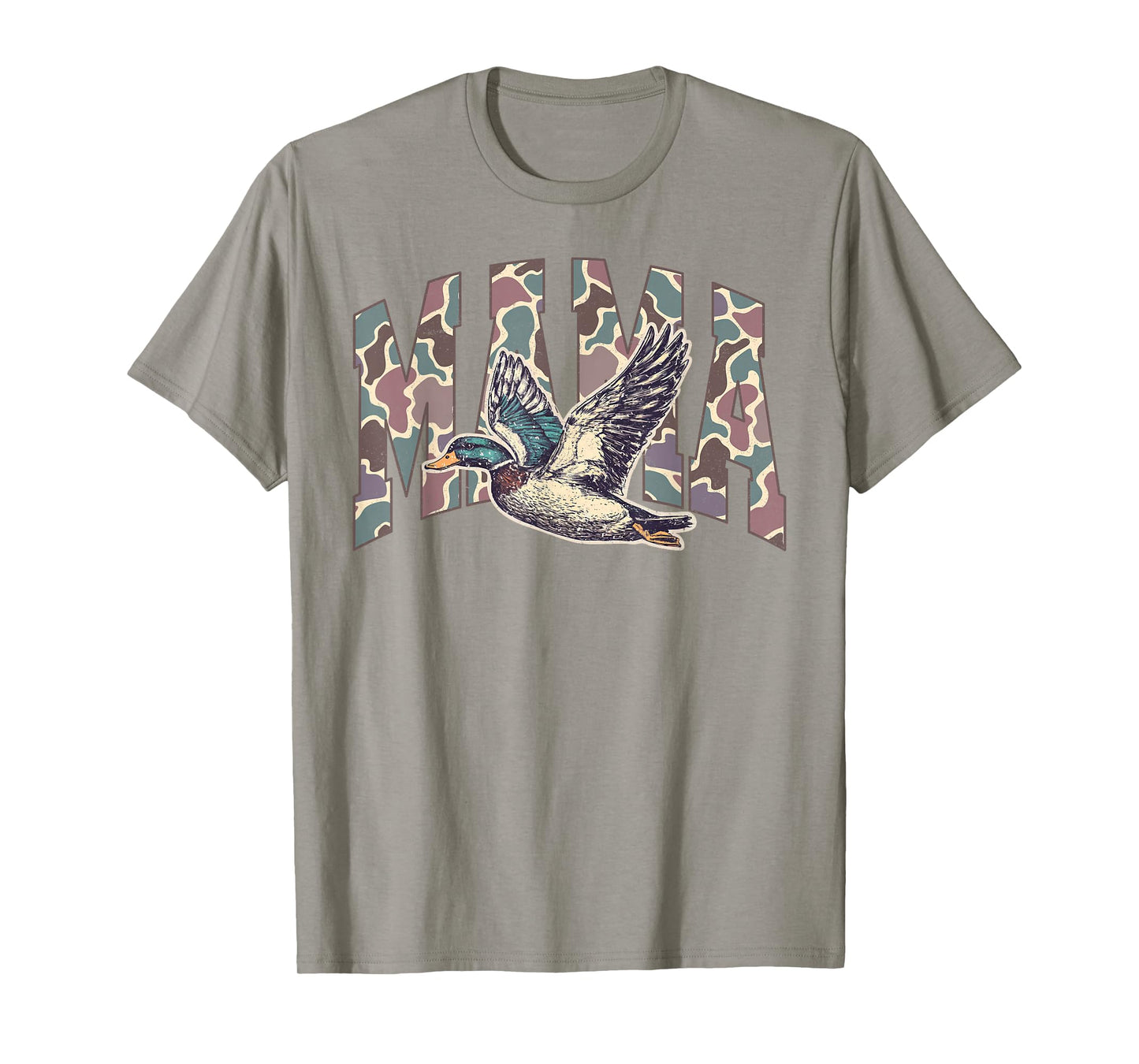 Mallard Duck Hunting Mama Retro Camouflage Daddy Mothers Day T-Shirt