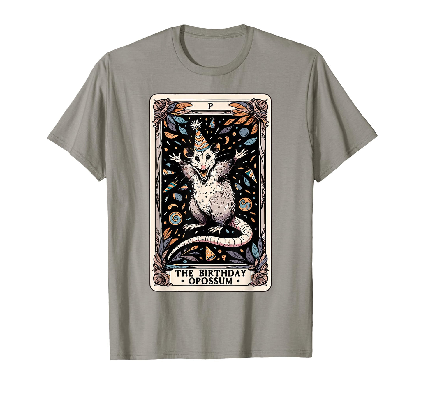 The Birthday Opossum Tarot Card Opossum T-Shirt
