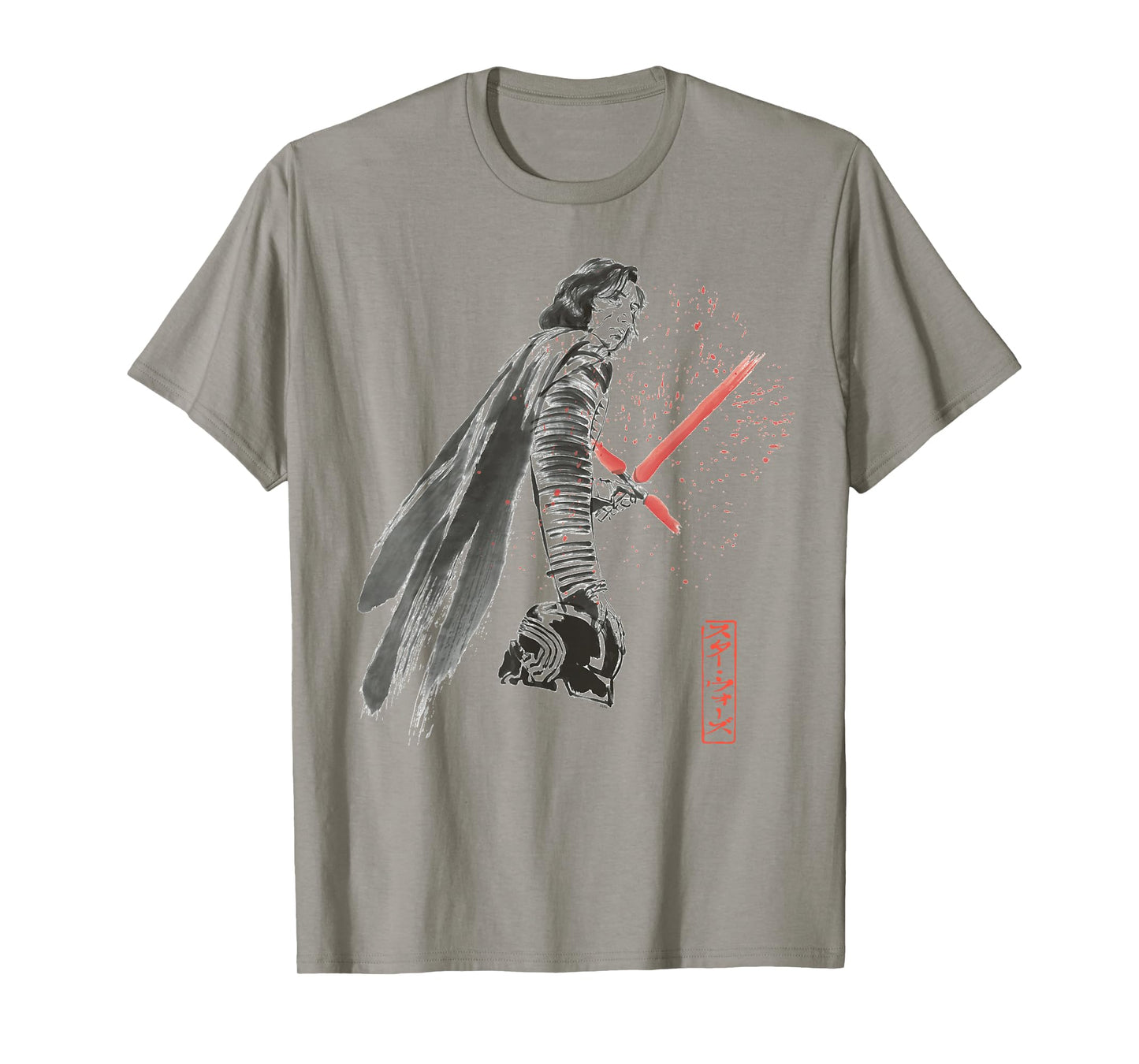 Star Wars Kylo Ren Japan Sumi-e Ink Wash Painting Style T-Shirt