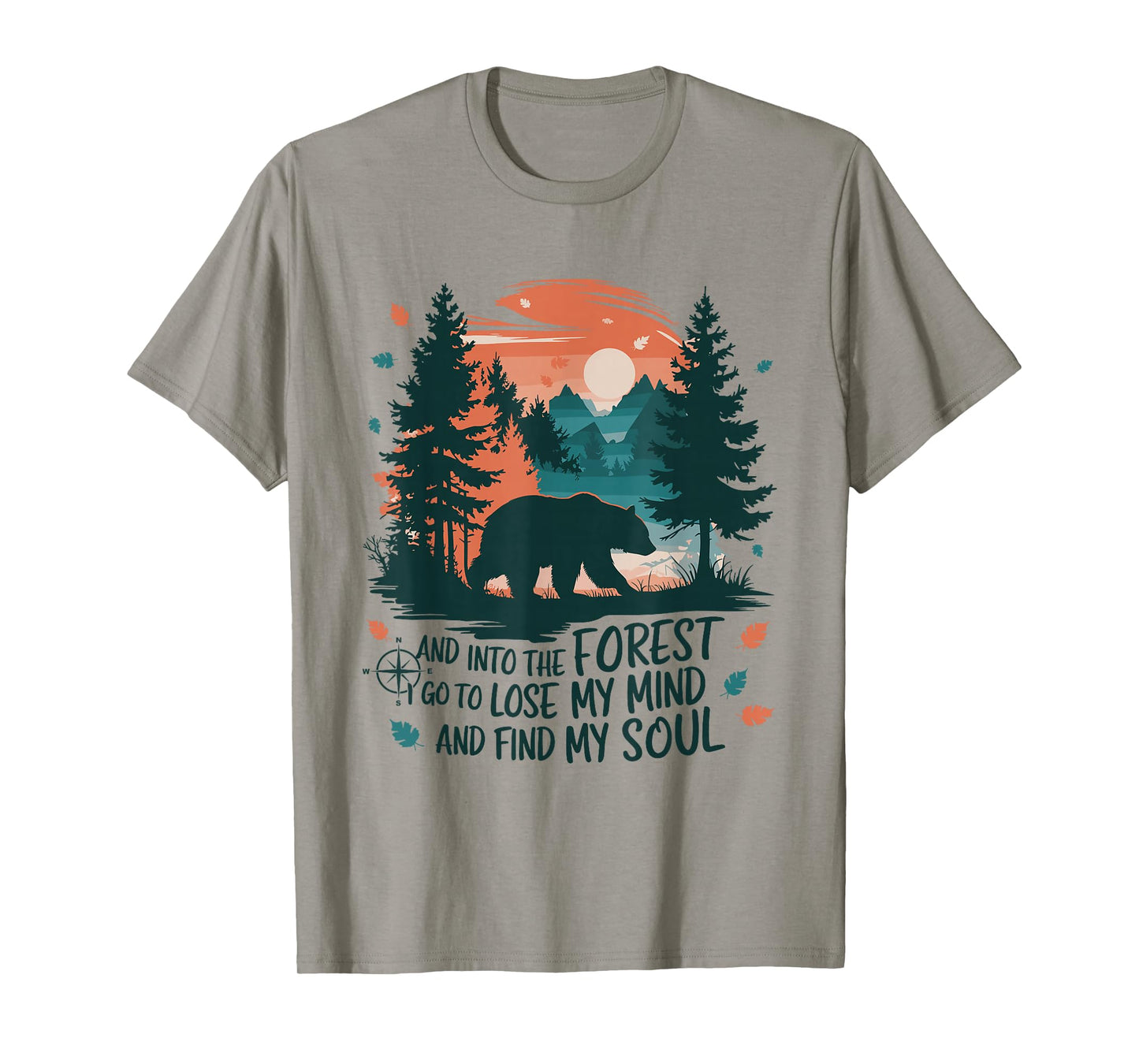 And Into The Forest I Go To Lose My Mind Camping Bear T-Shirt