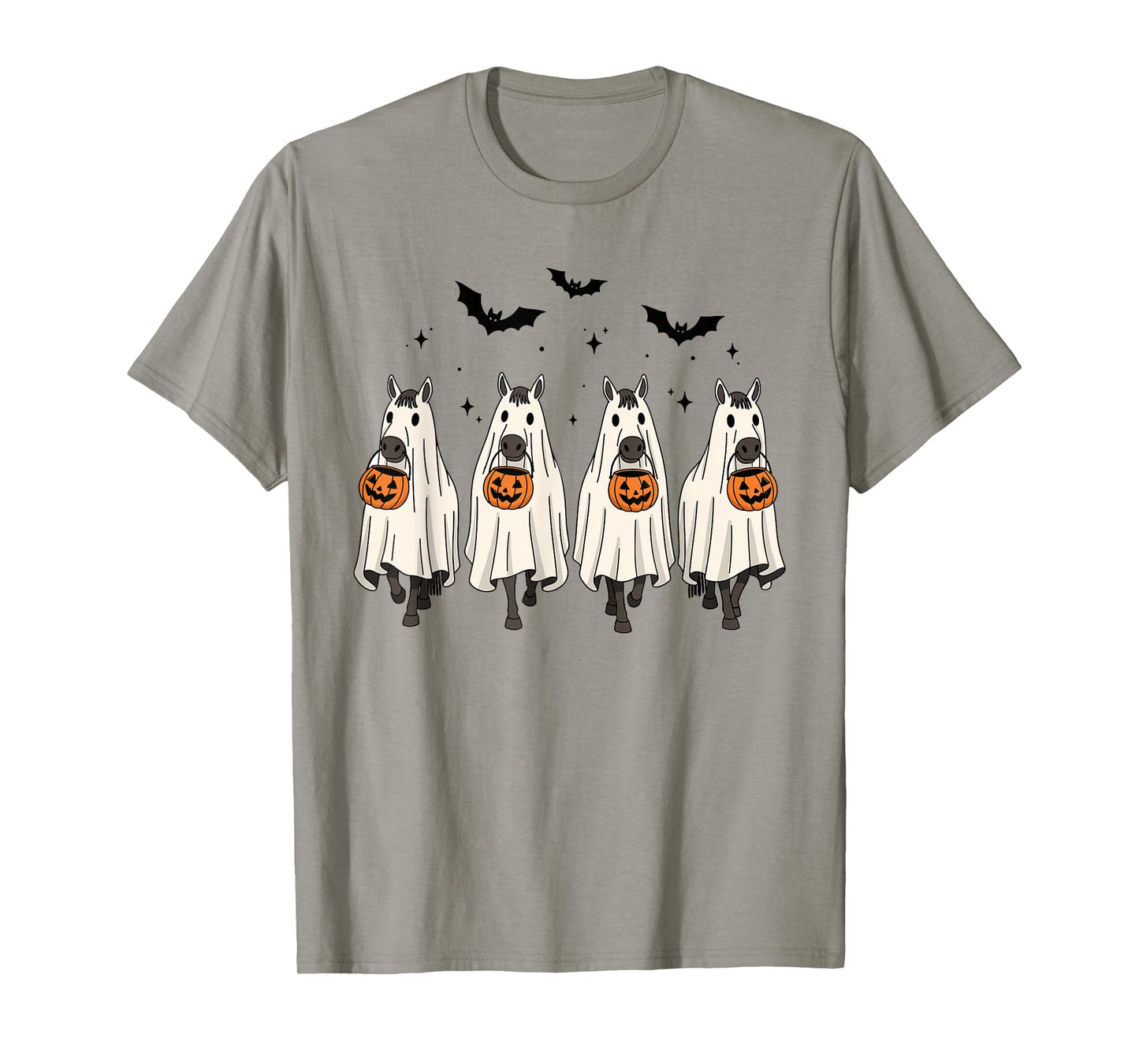 Funny Ghost Horses Halloween Cowboy Spooky Horse T-Shirt