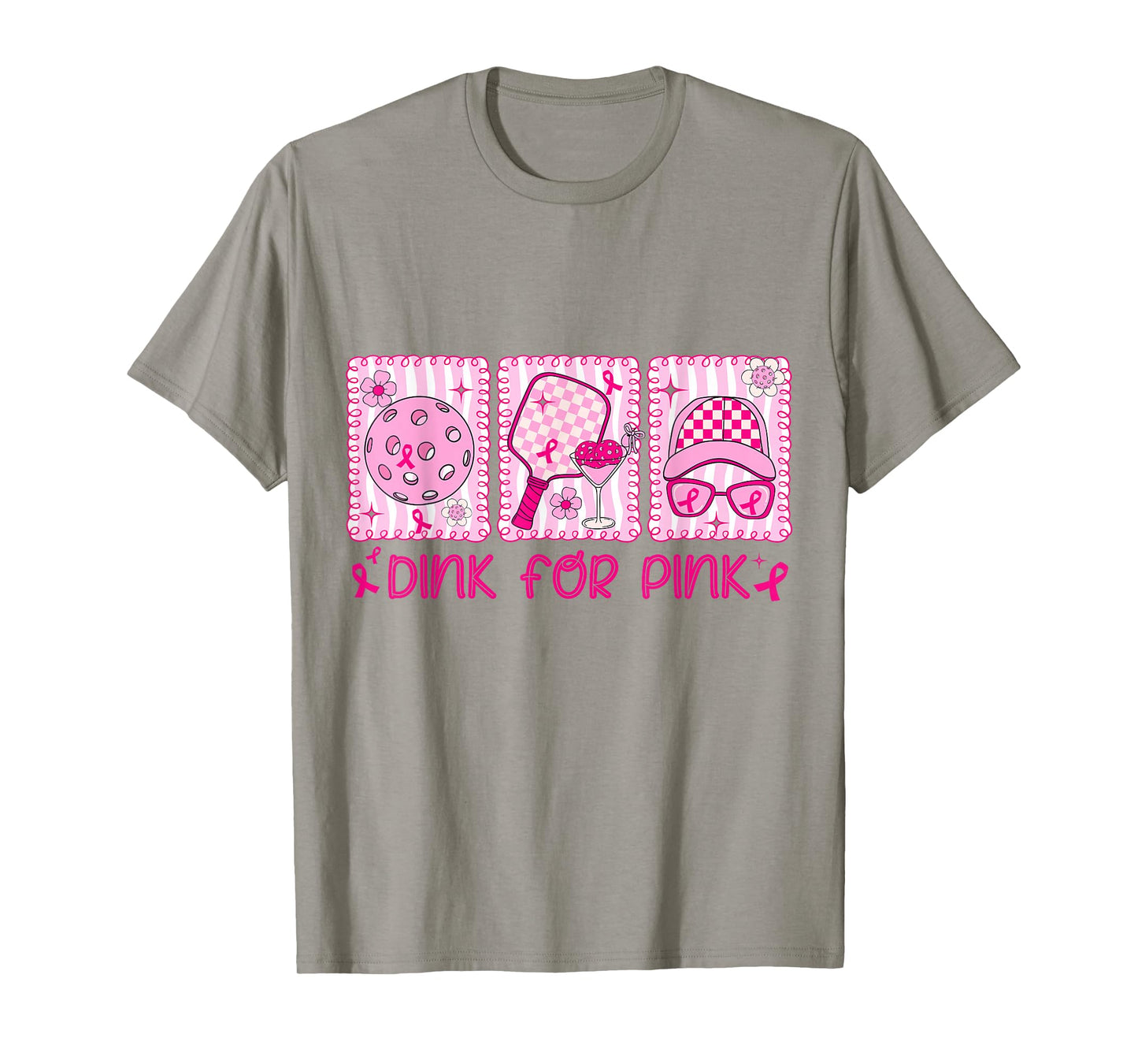 Dink for Pink Breast Cancer Awareness Pickleball Coquette T-Shirt
