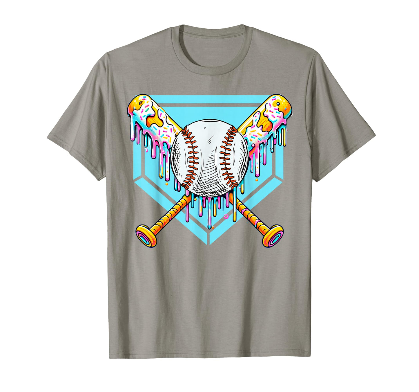 Baseball Drip Boys Ice Cream Drip Sweet Swing Sports T-Shirt