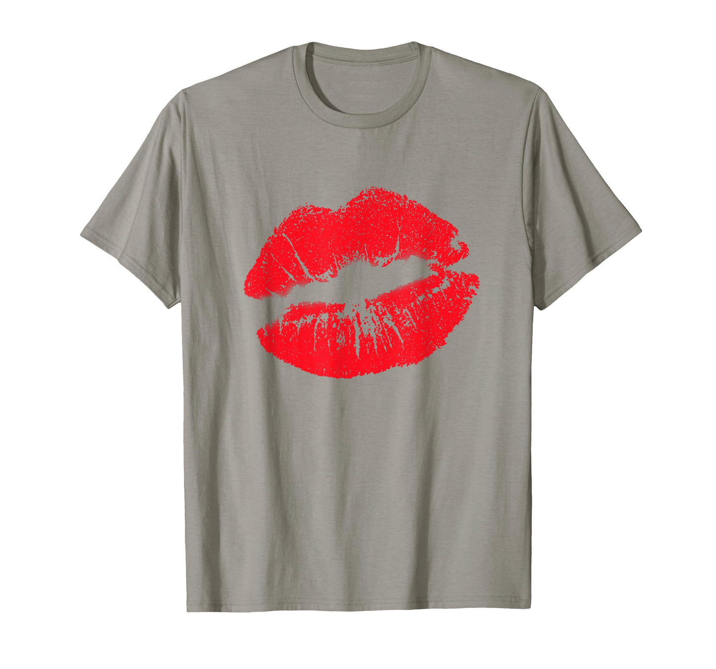 Big Lips Cool Casual Red Lipstick Funny Women Lip Kiss T-Shirt