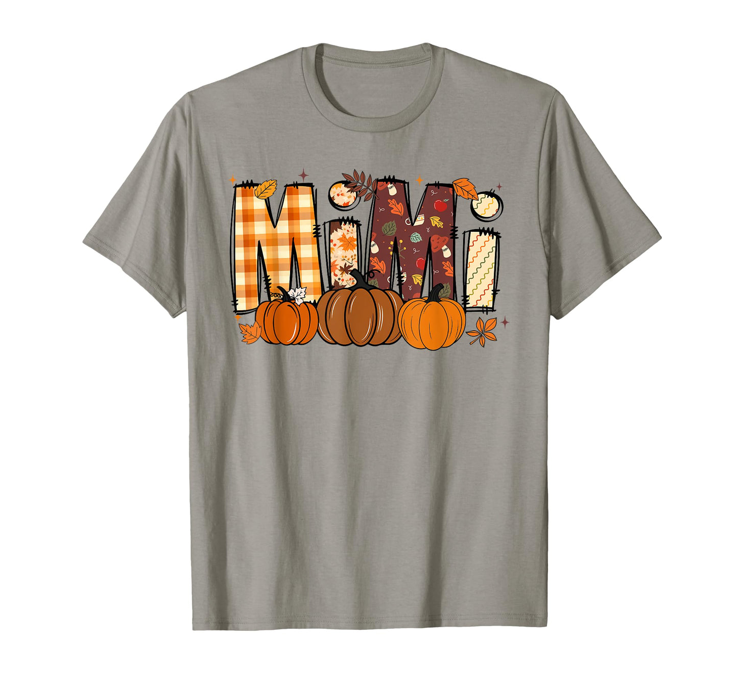 Retro Mimi Pumpkin Fall Leaves Grandma Fall Thanksgiving T-Shirt
