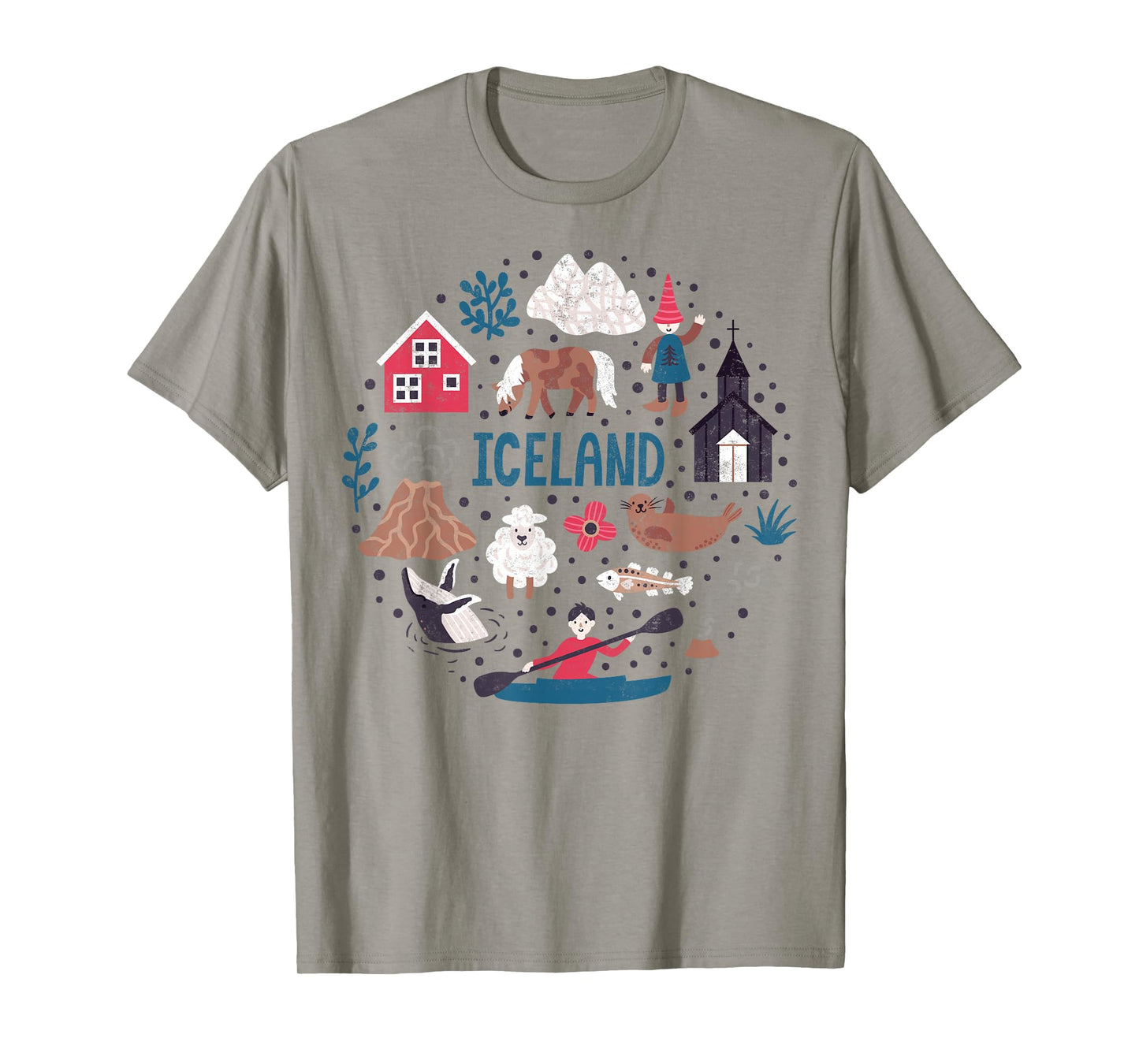 Travel Europe Iceland Reykjavik Family Vacation Souvenir Tee T-Shirt, Small