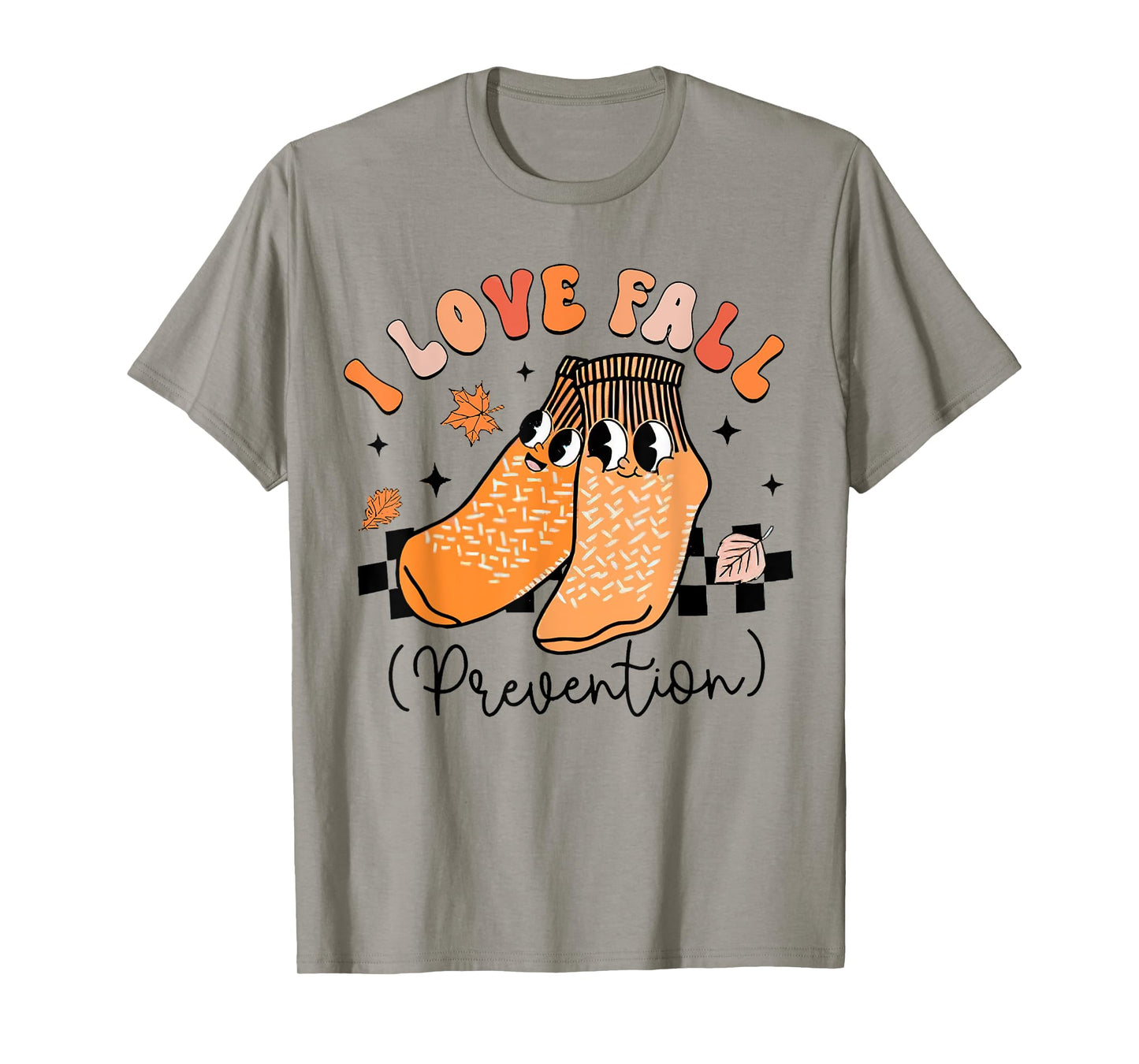 Groovy Retro I Love Fall Prevention, Fall Physical Therapy T-Shirt
