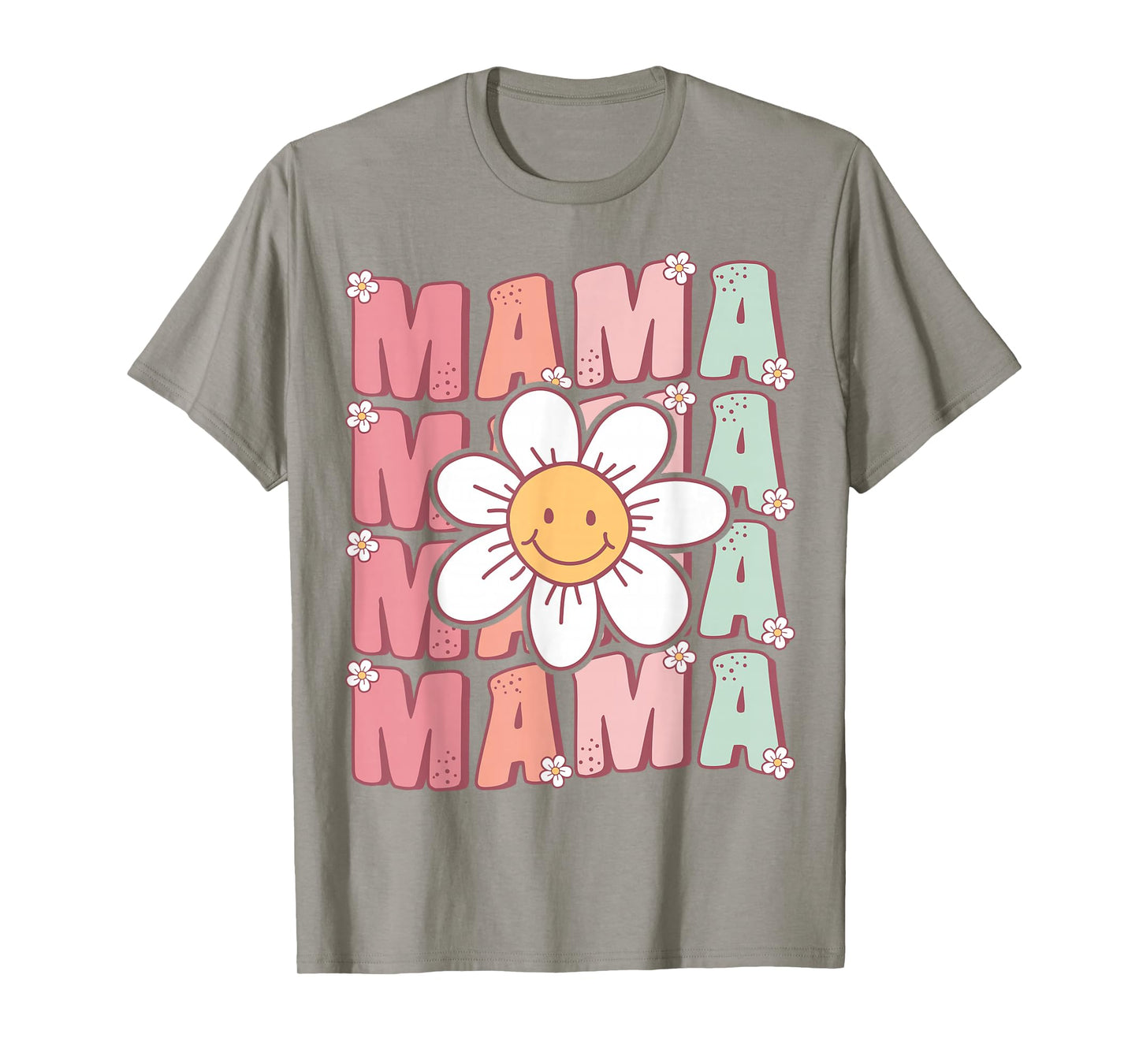 Cute Groovy Mama Matching Family Birthday Party Daisy Flower T-Shirt