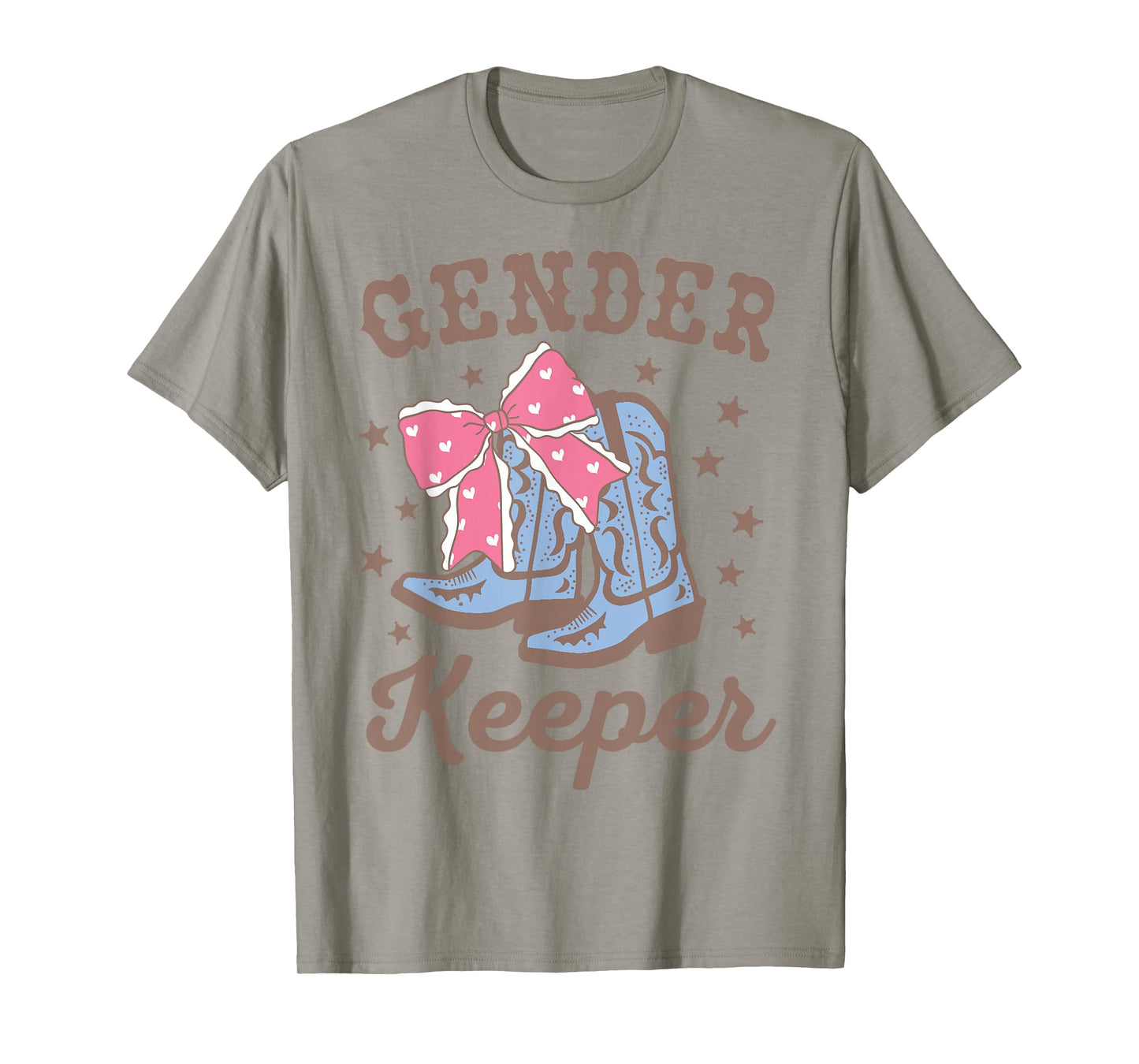 Boots Or Bows Gender Keeper Of The Gender Reveal Family T-Shirt