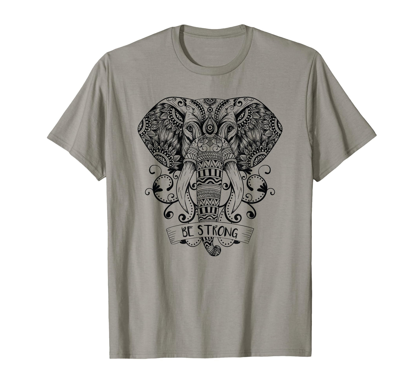Elephant Yoga Elephant Mandala Ganesha Chakra Tribal T-Shirt