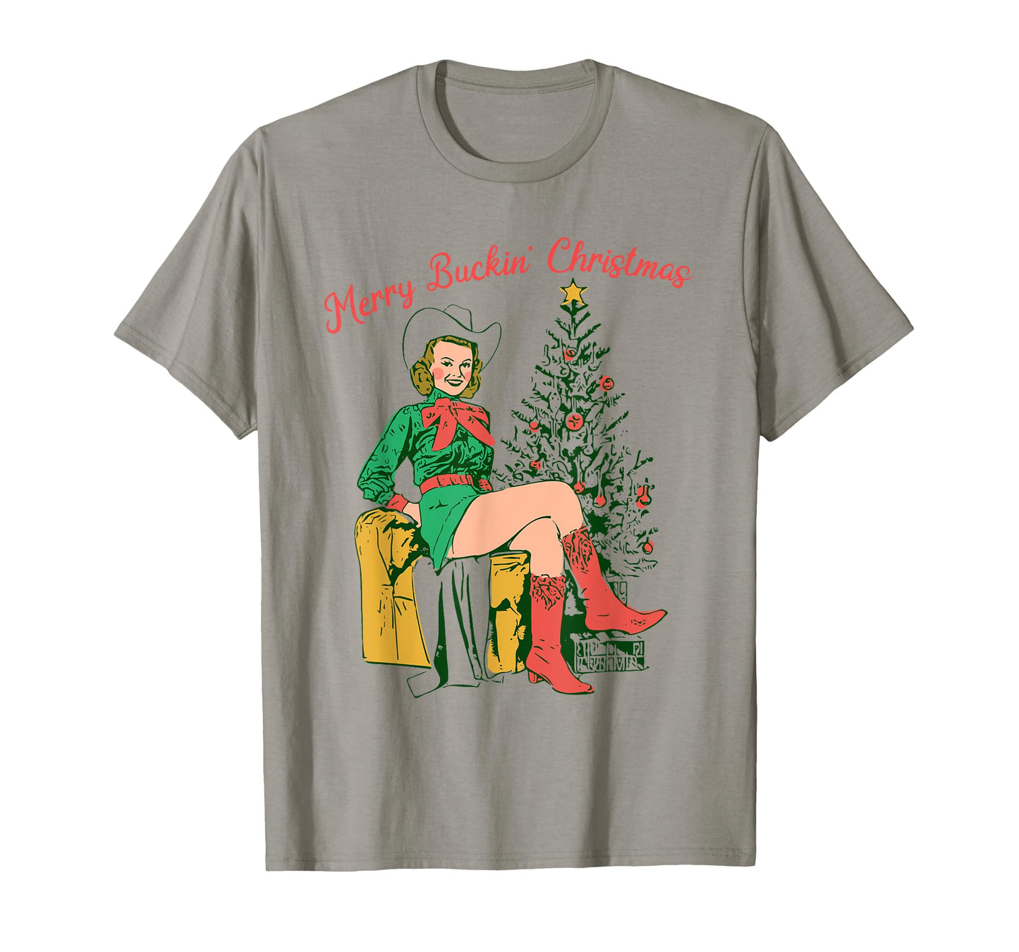 Funny Christmas Merry Buckin' Christmas Unisex T-Shirt