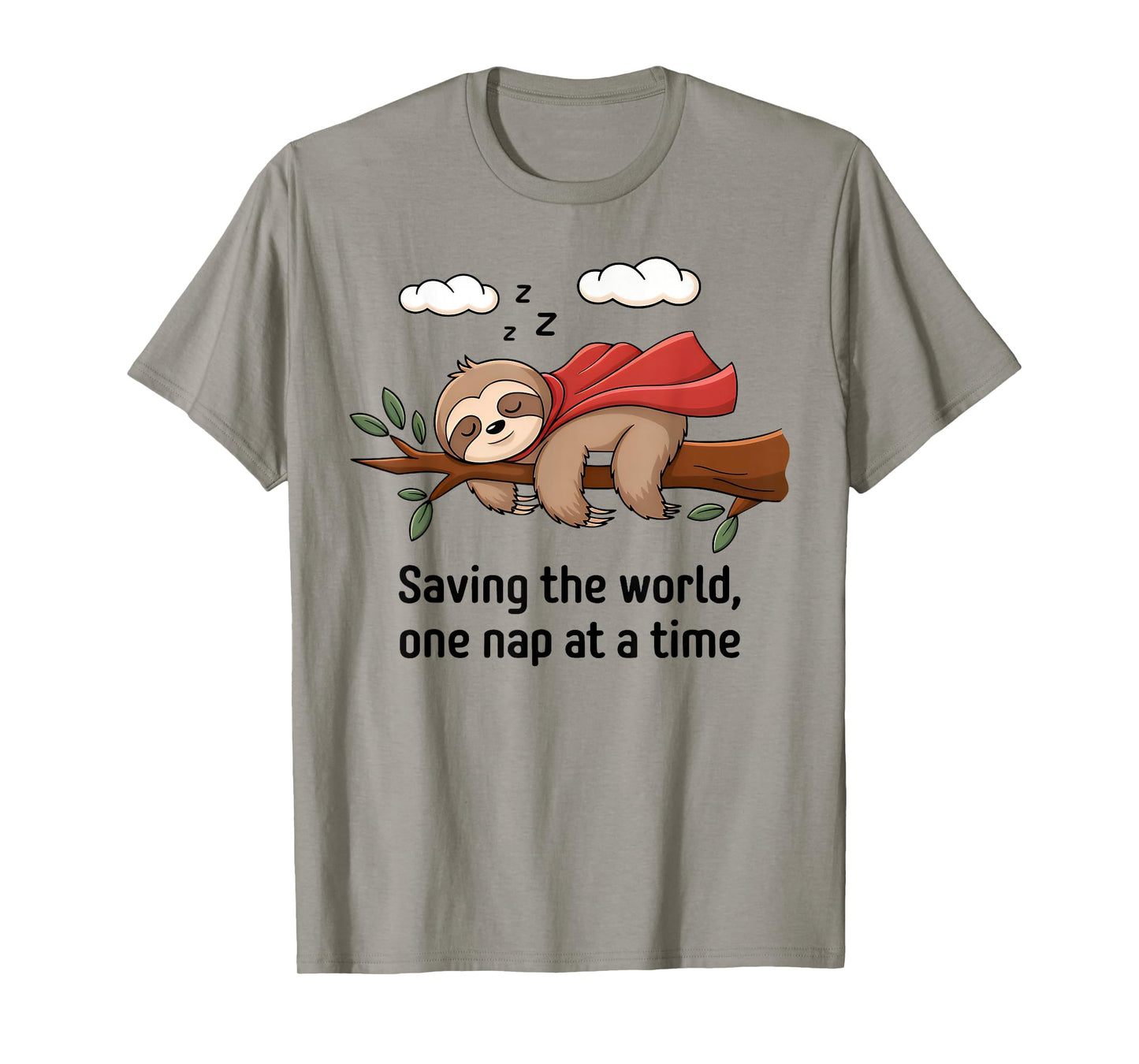 Funny Sloth Superhero Super Sloth Hero Lazy Sloth Nap T-Shirt