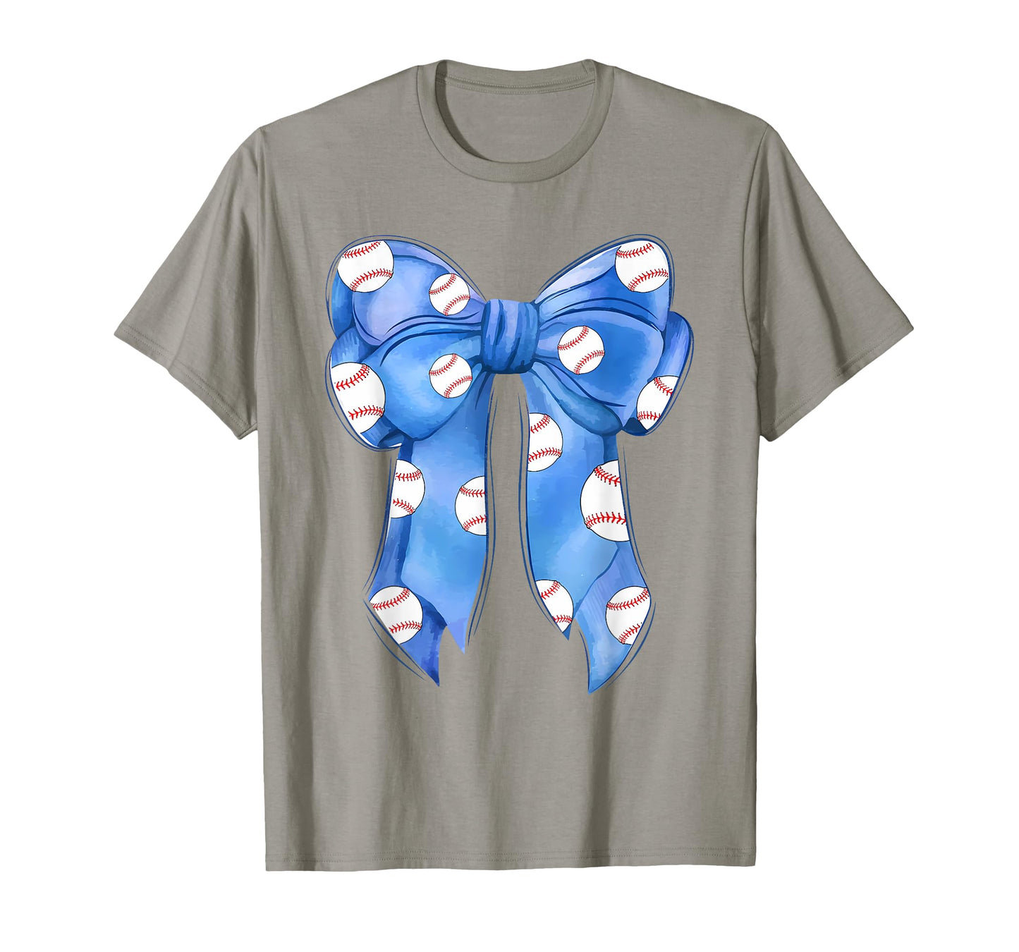 Baseball Coquette Bow Funny Baseball Blue Team T-Shirt