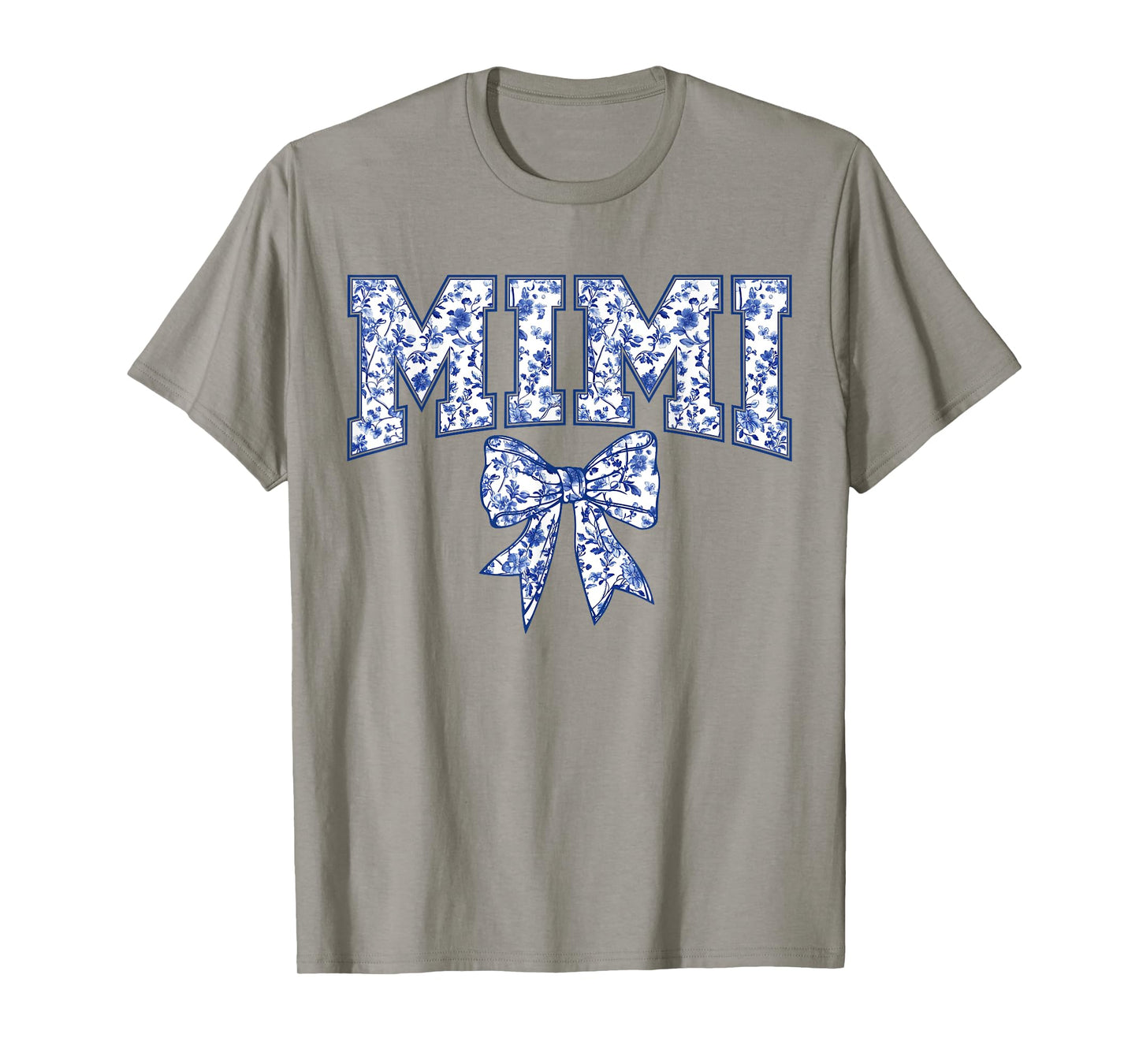 Mimi Coquette Toile Blue Bow Floral Mother's Day Family T-Shirt