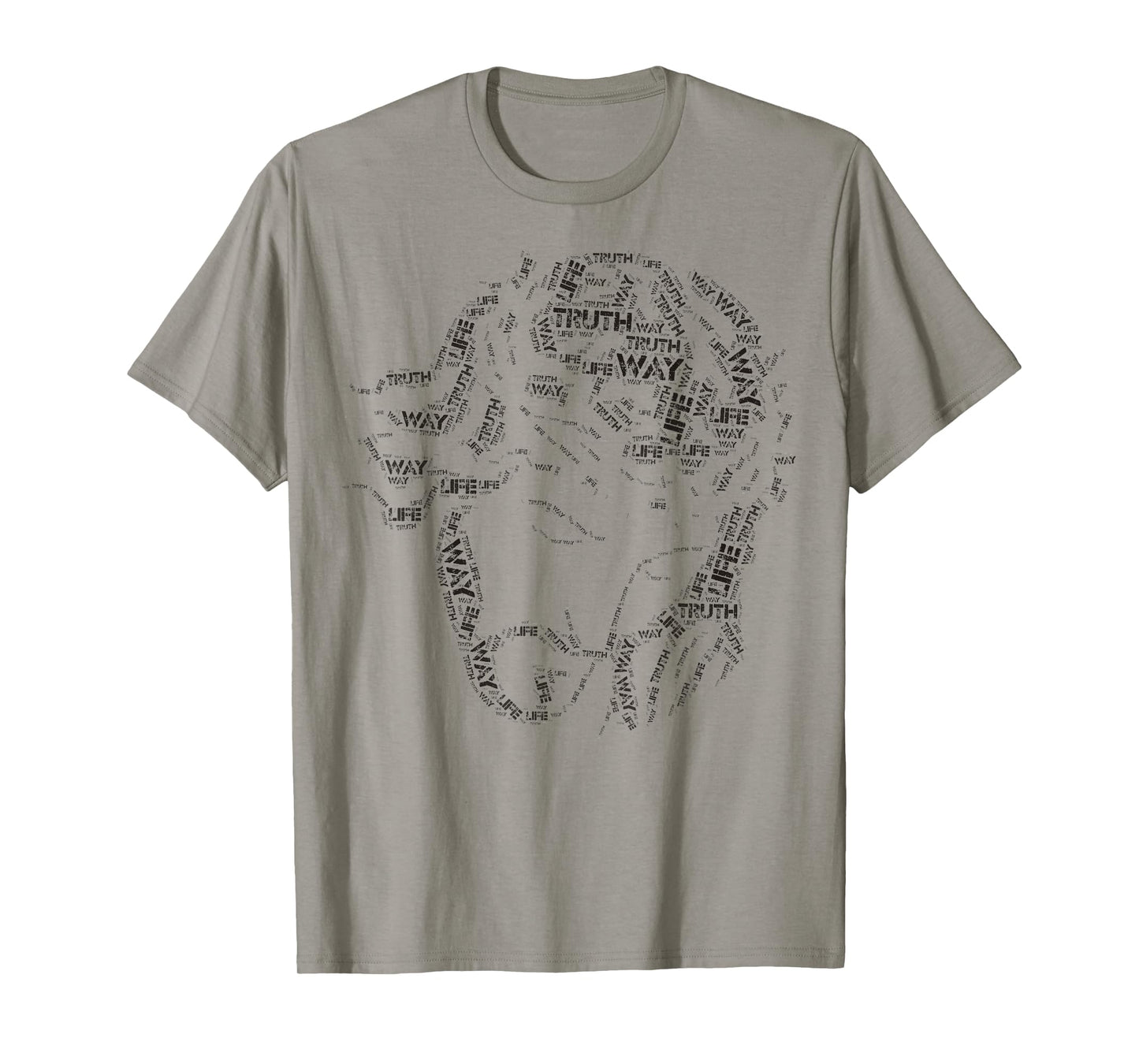 Christian Religious TShirt Jesus Image Way Truth Life Words
