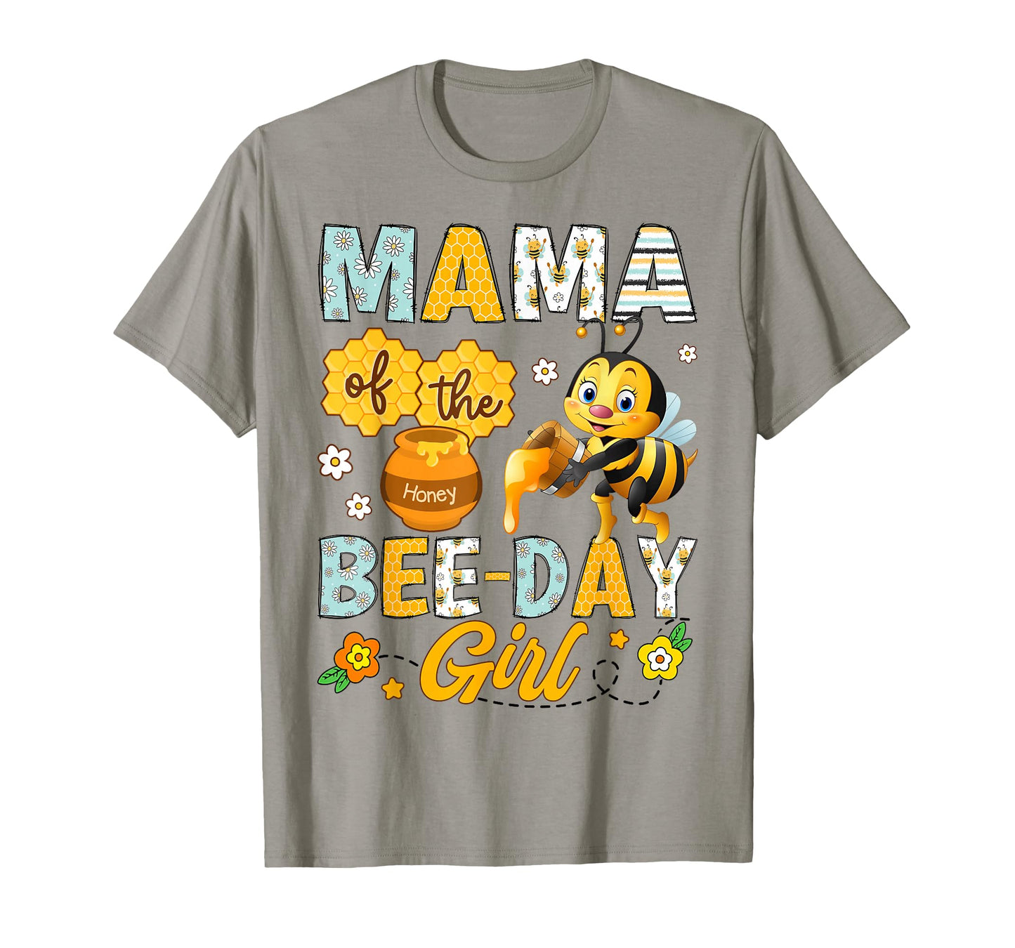 Mama Of The Bee-Day Girl Funny Bee Birthday Party T-Shirt