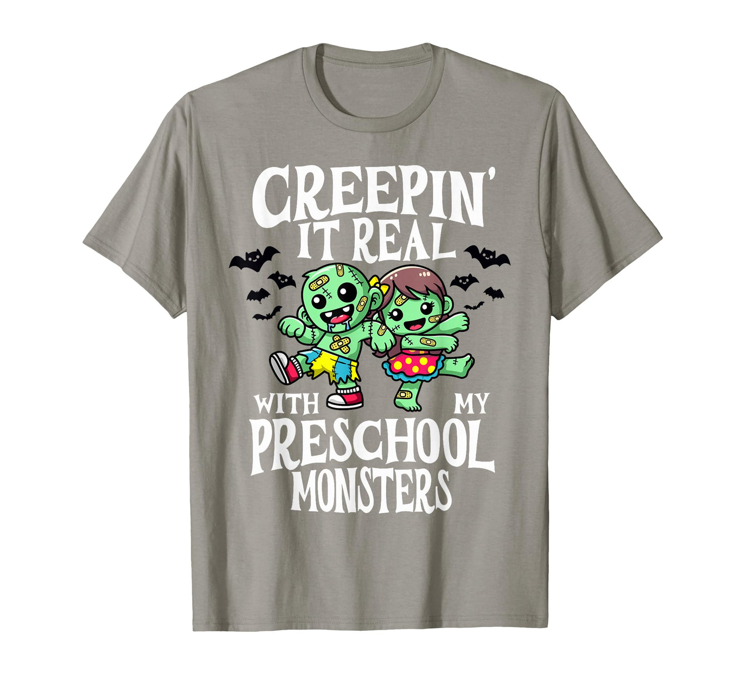 Creepin It Real Monster School Preschool Teacher Halloween T-Shirt