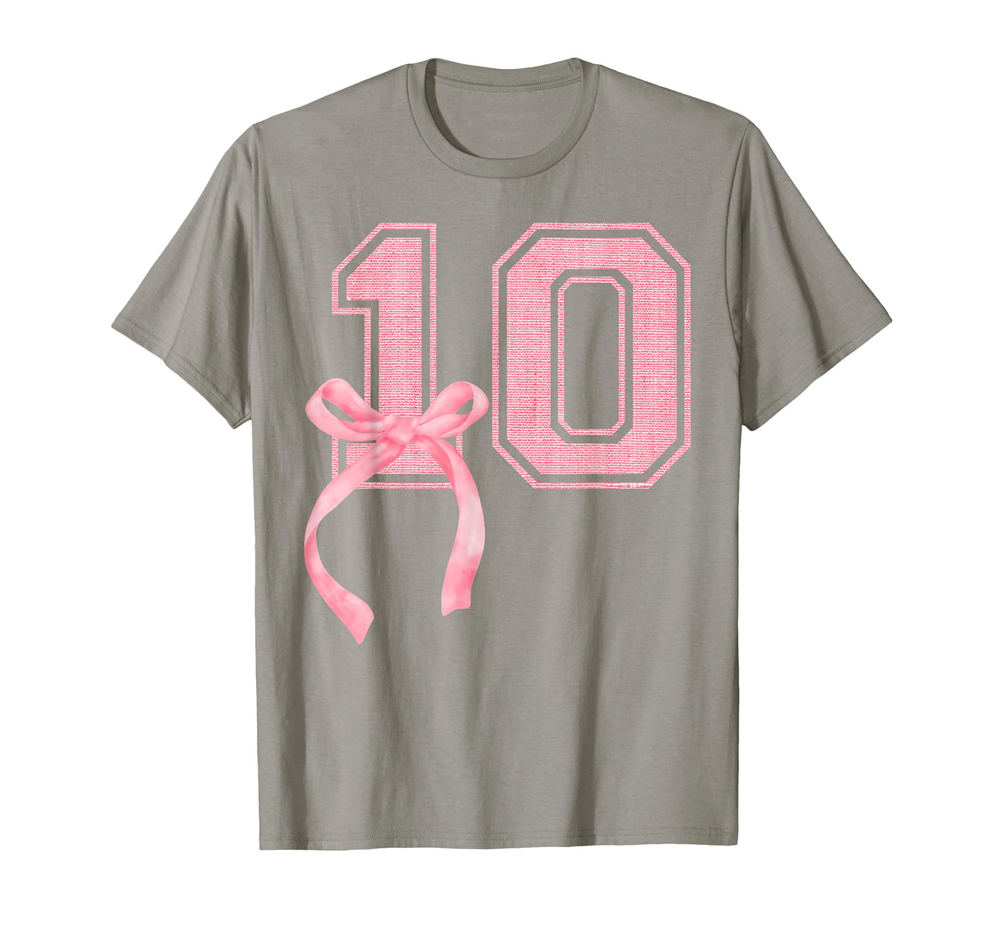 Birthday Girl Pink Coquette Bow 10 Year Old Aesthetic Girly T-Shirt