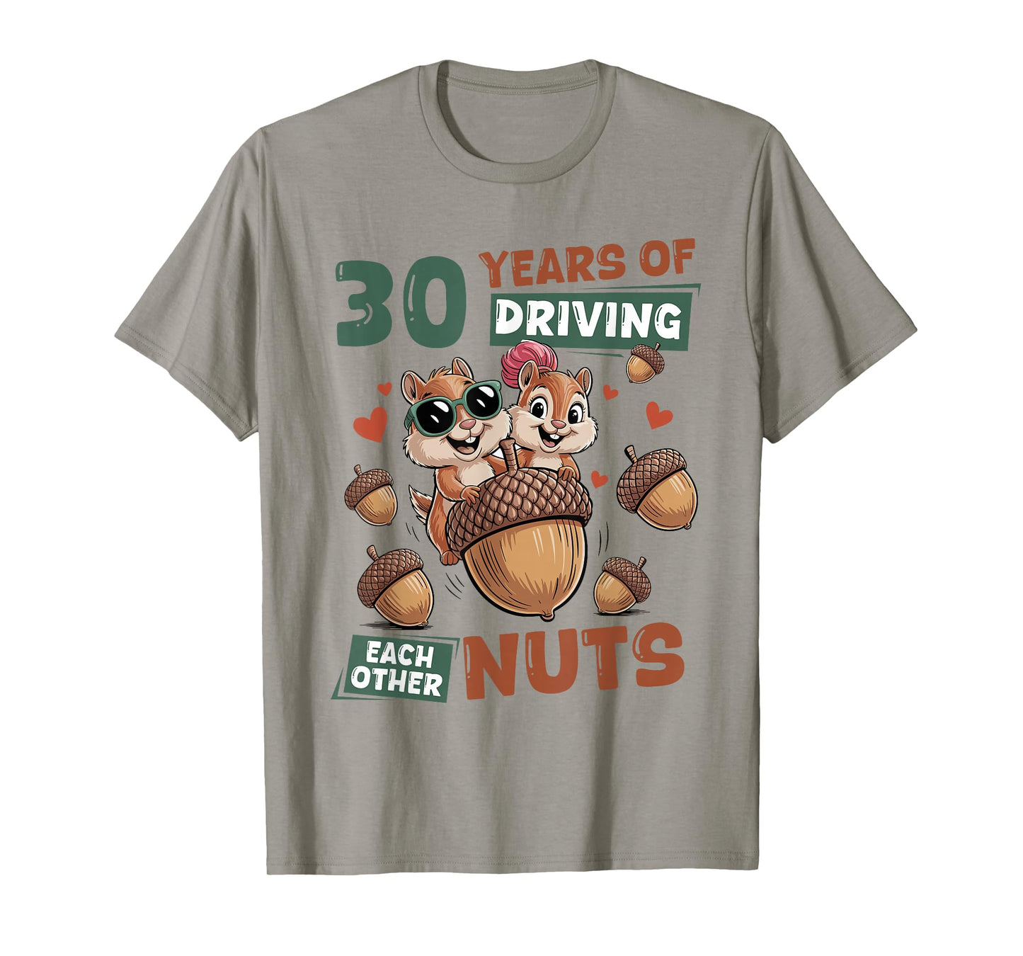 30th Wedding Anniversary 30 Years Couple Matching Squirrel T-Shirt