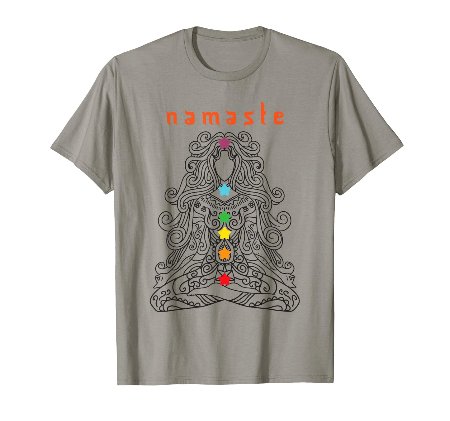 Namaste Design, Yoga Pose with Chakra Awesome Gift T-Shirt