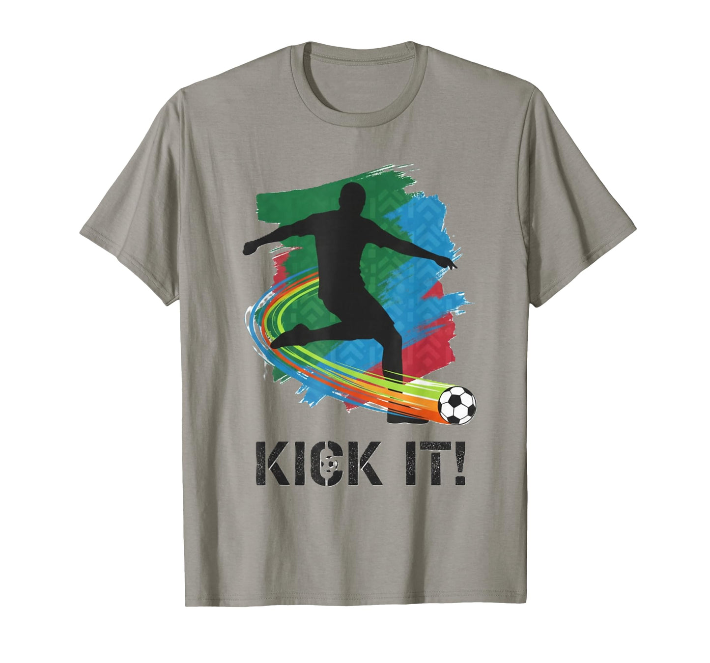 Kick It Soccer Player Silhouette Graphic Tee for Fans T-Shirt