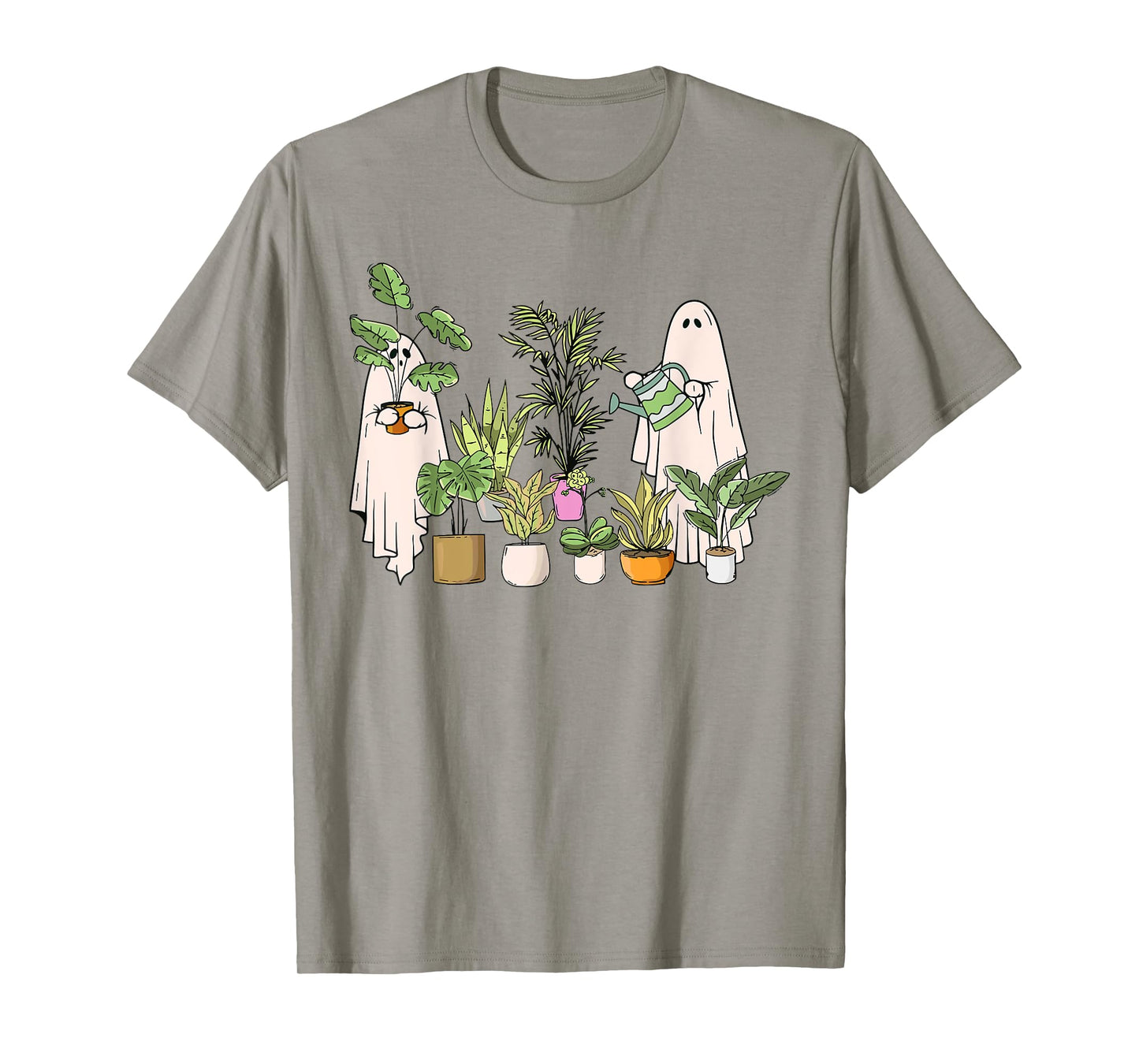 Ghost Plant Lady Halloween Gardening Plant Houseplant Lovers T-Shirt