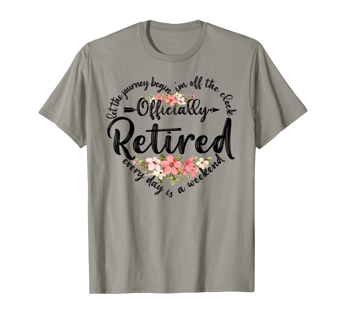 Officially Retired Heart Cute Retirement Gifts For Women T-Shirt