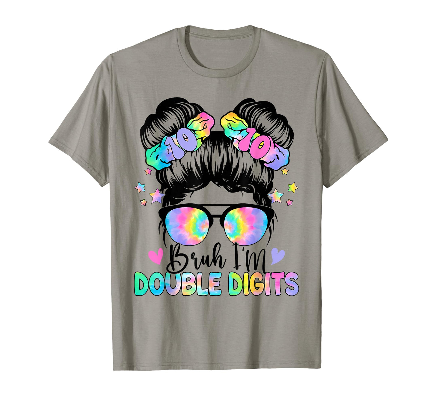 Bruh I'm Double Digits 10th Birthday 10 Year Old For Girl T-Shirt
