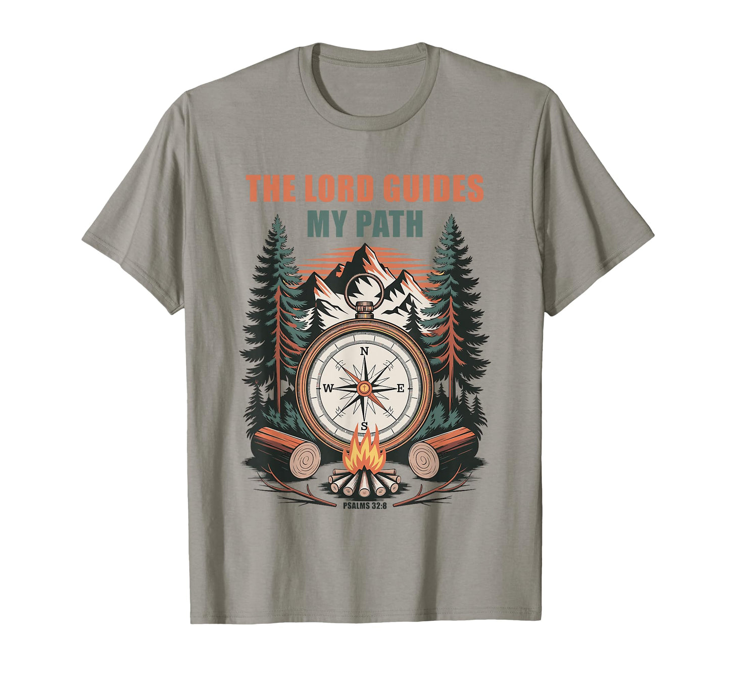 The Lord Guides My Path β Psalm 32:8 Christian Faith Camping T-Shirt