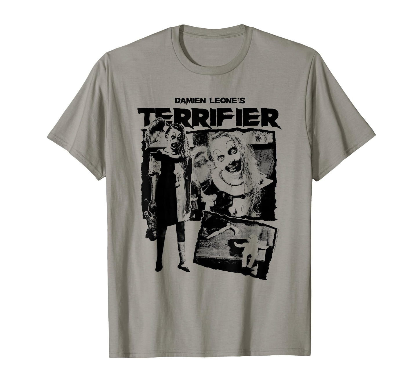 Terrifier Little Pale Girl Creepy Collage Horror Movie T-Shirt