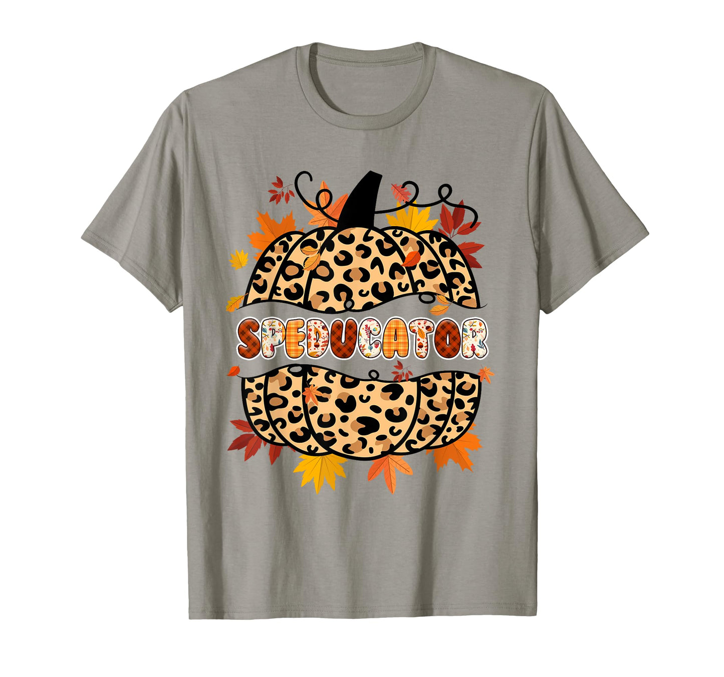 Autumn Fall SPED ED Teacher Thankful Grateful Pumpkin Retro T-Shirt