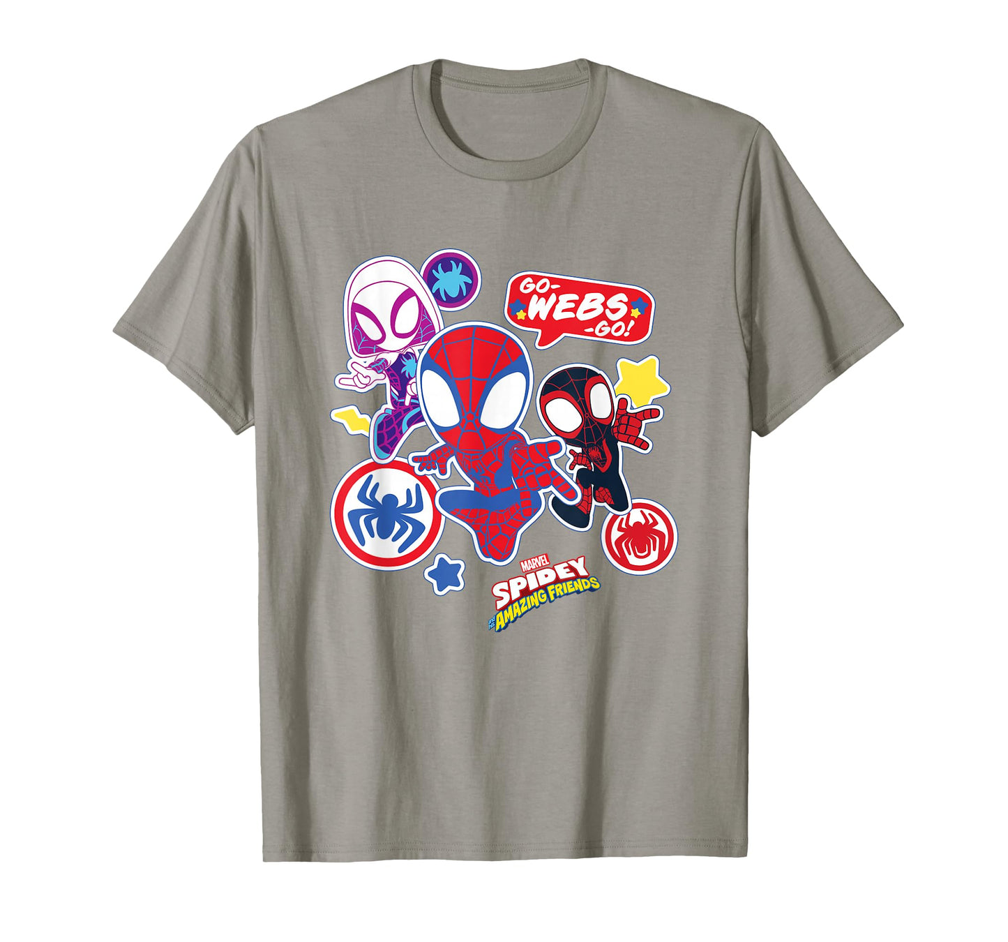 Marvel Spidey And His Amazing Friends Team Spidey Stickers T-Shirt